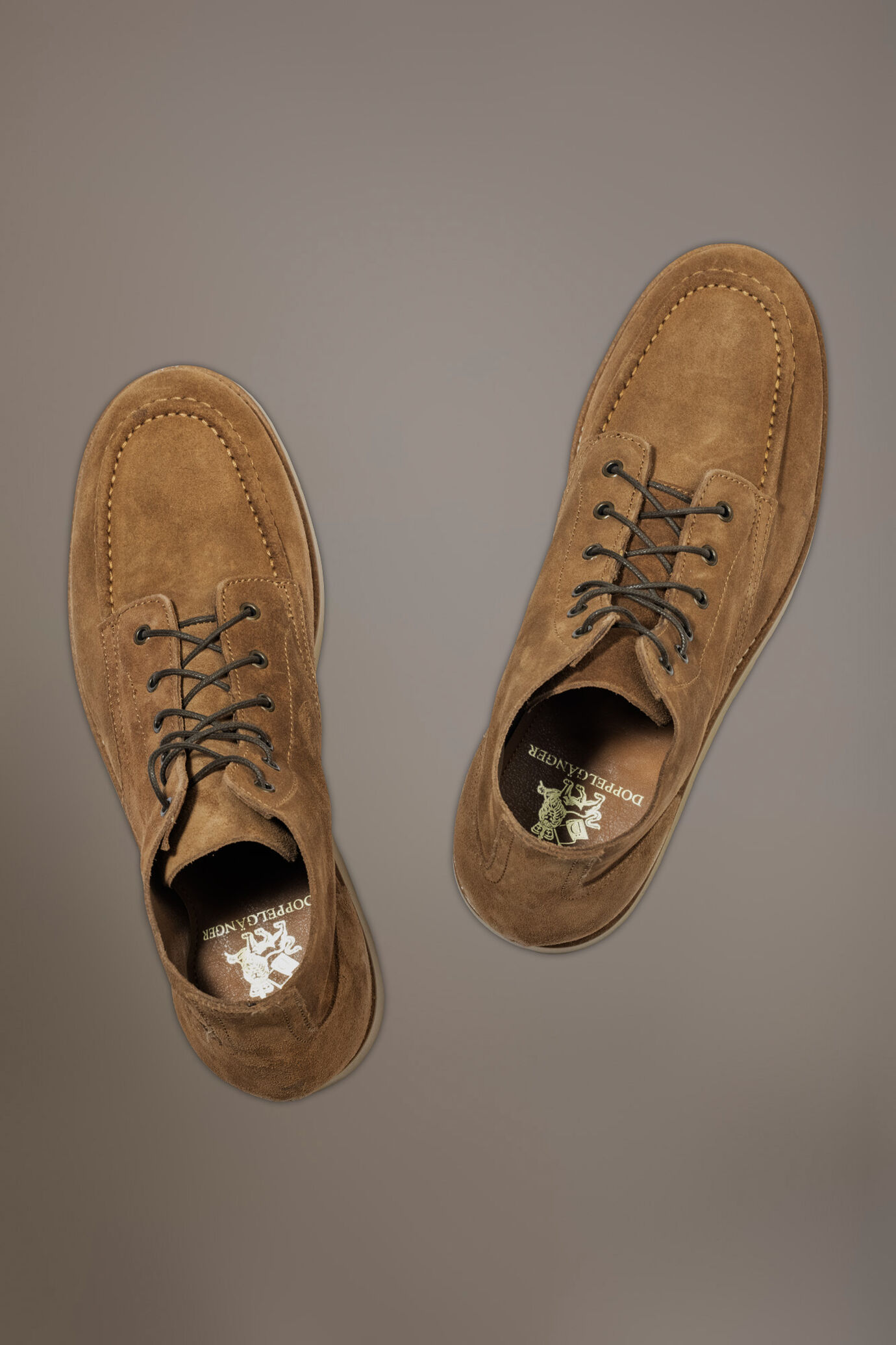 Stivali in suede uomo color cammello 100% pelle image number 3