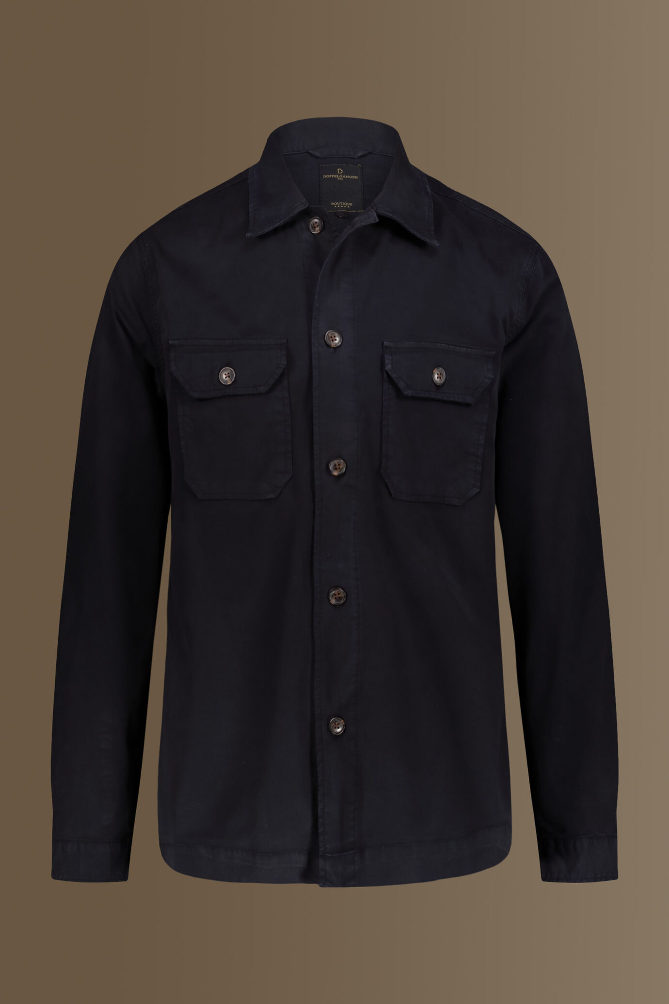 Overshirt in chambray uomo collo francese image number 3