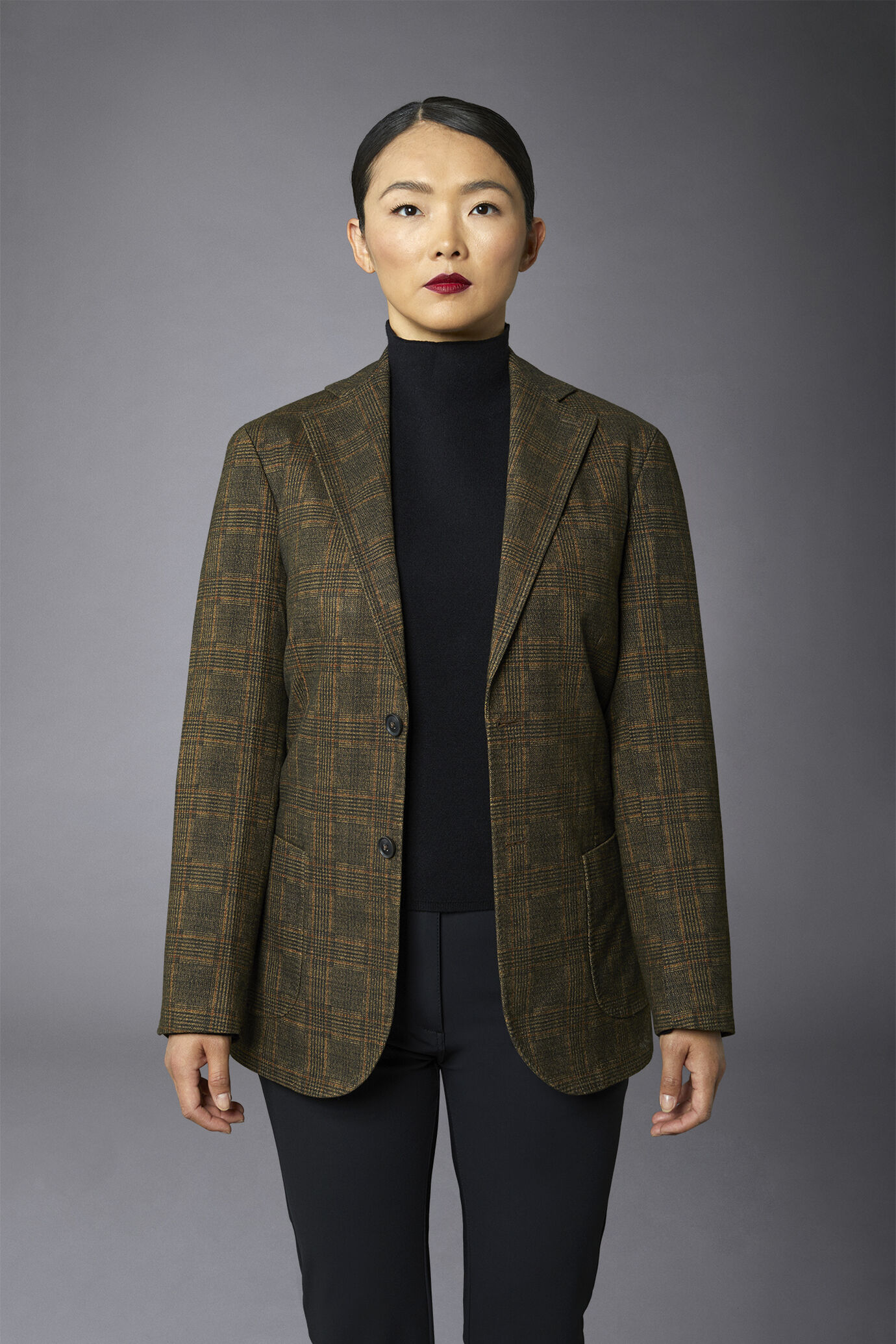 Giacca monopetto genderless tessuto principe di galles regular fit image number 6