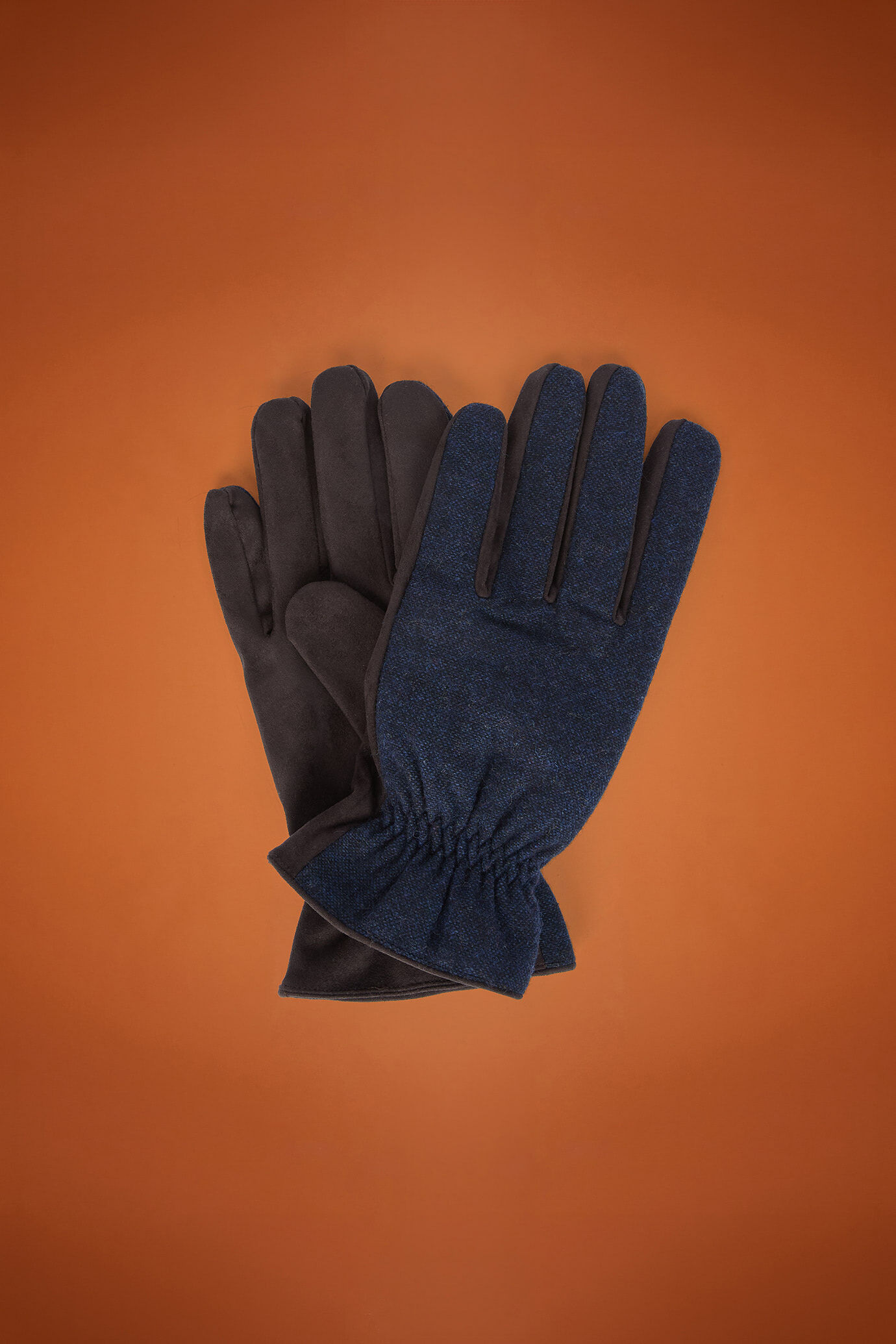 Herren-Handschuhe mit Fischgrätenmuster image number 0