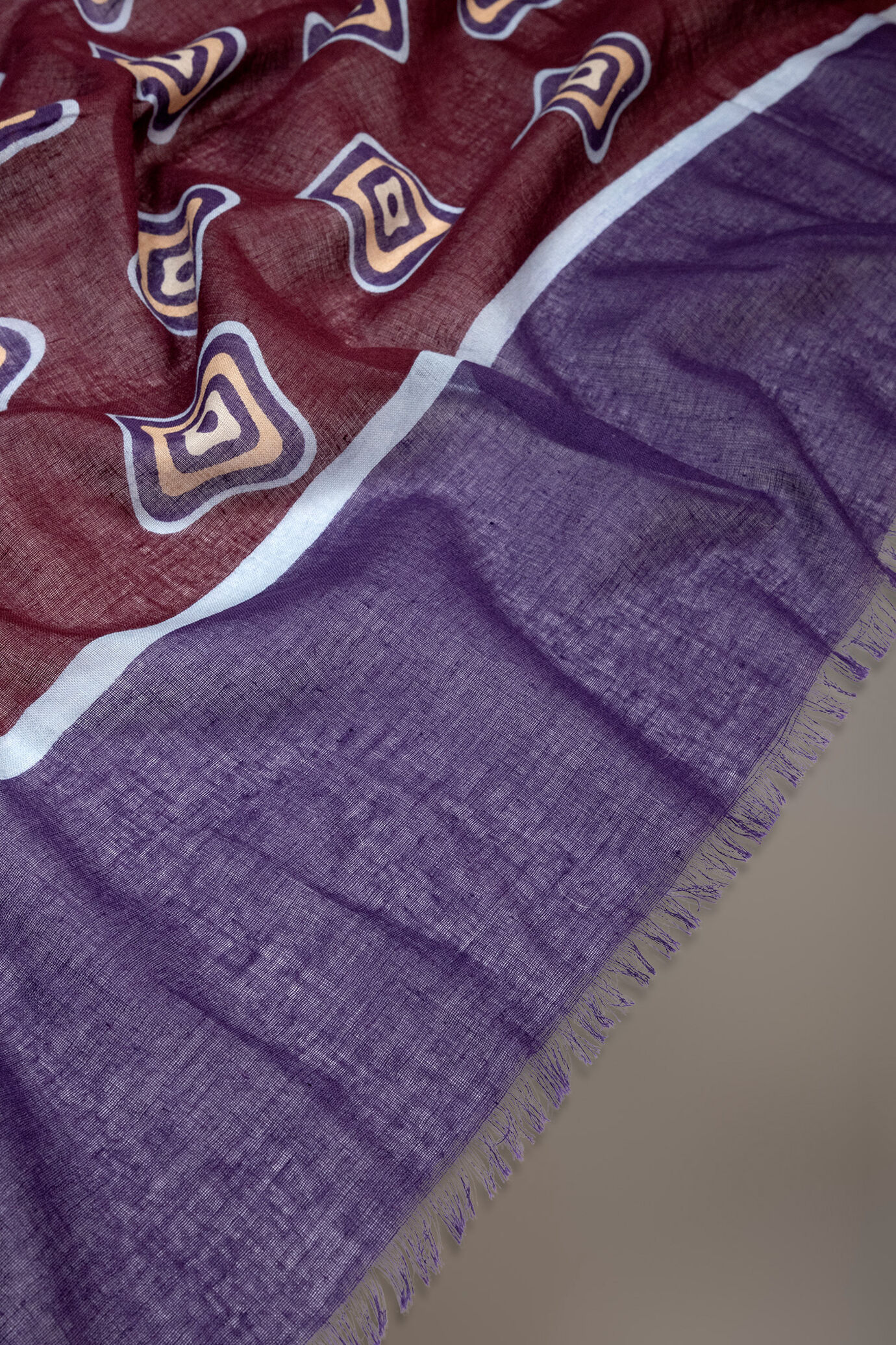Shawl fancy design cotton fabric image number 1