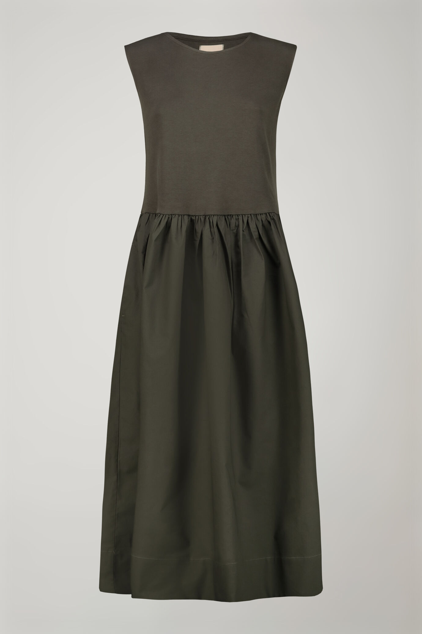 Robe midi femme, sans manches en 100&nbsp;% jersey de coton, coupe r&eacute;guli&egrave;re image number 4