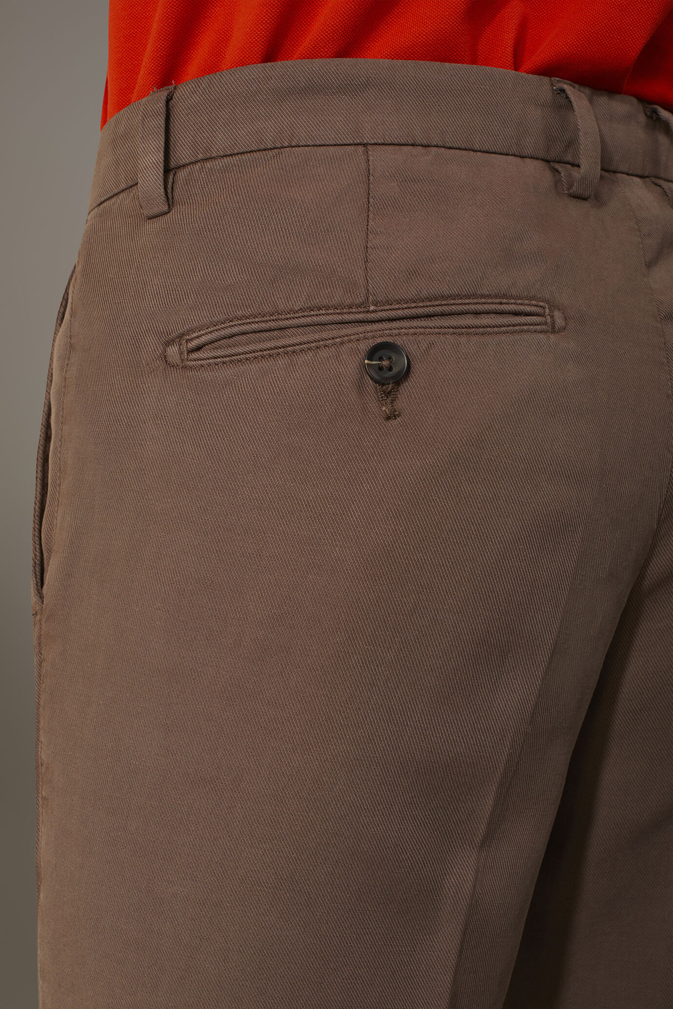 Regular fit linen blend chino trousers twill construction image number 2