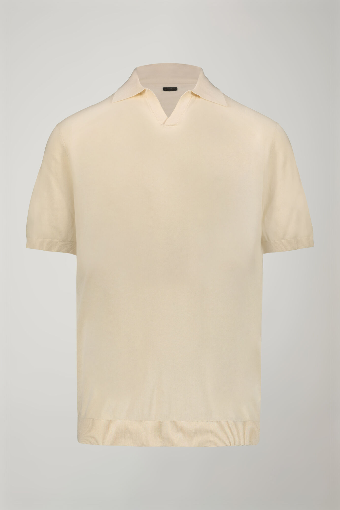 Polo in maglia uomo collo derby 100% cotone con manica corta regular fit image number 4