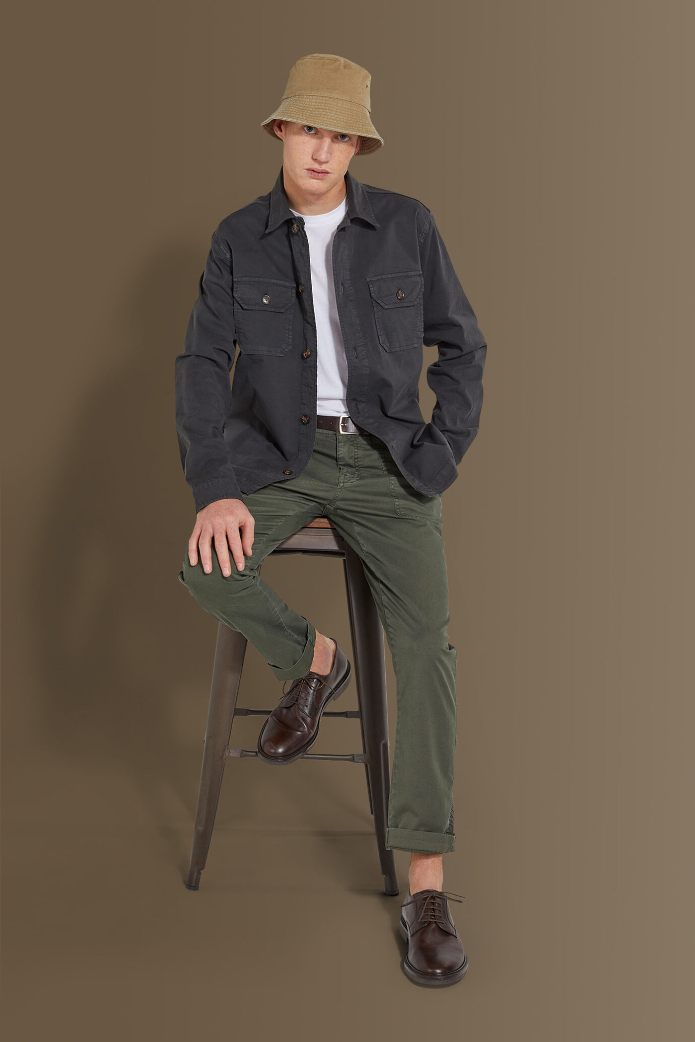 Pantalone fatigue uomo costruzione twill elasticizzato image number 0