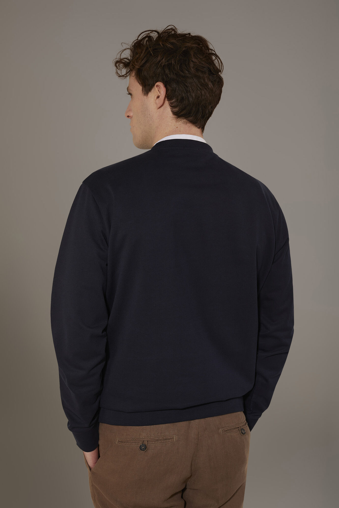 Felpa girocollo 100% cotone image number 3