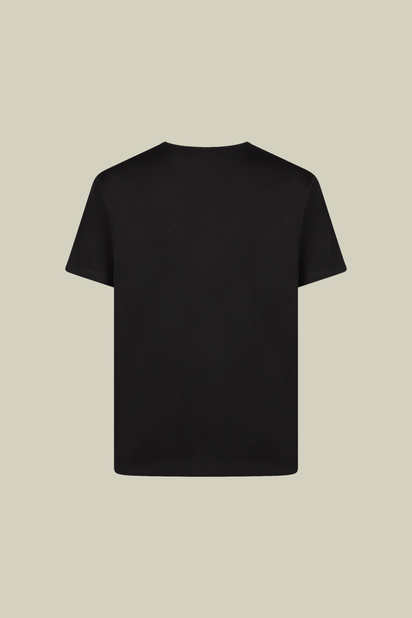 T-shirt uomo scollo a v 100% cotone effetto fiammato con maniche corte regular fit image number 1
