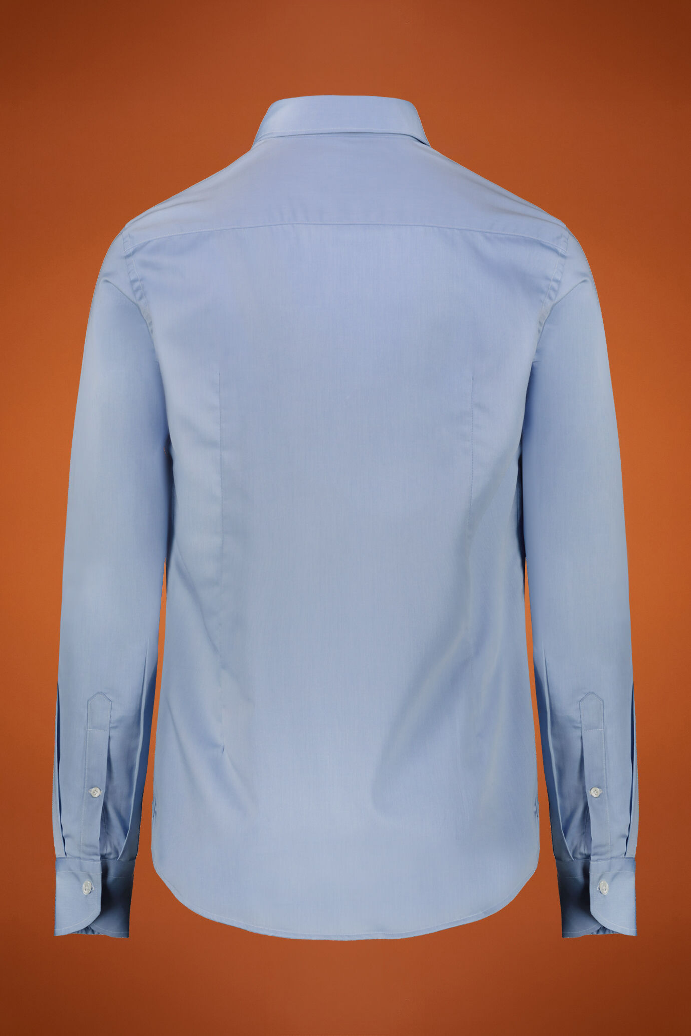 Camicia uomo collo classico 100% cotone tessuto twill tinta unita regular fit image number 1