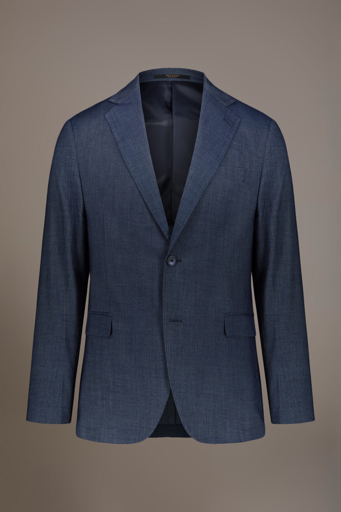 Costume droite fit régulier en tissu effet denim image number 4
