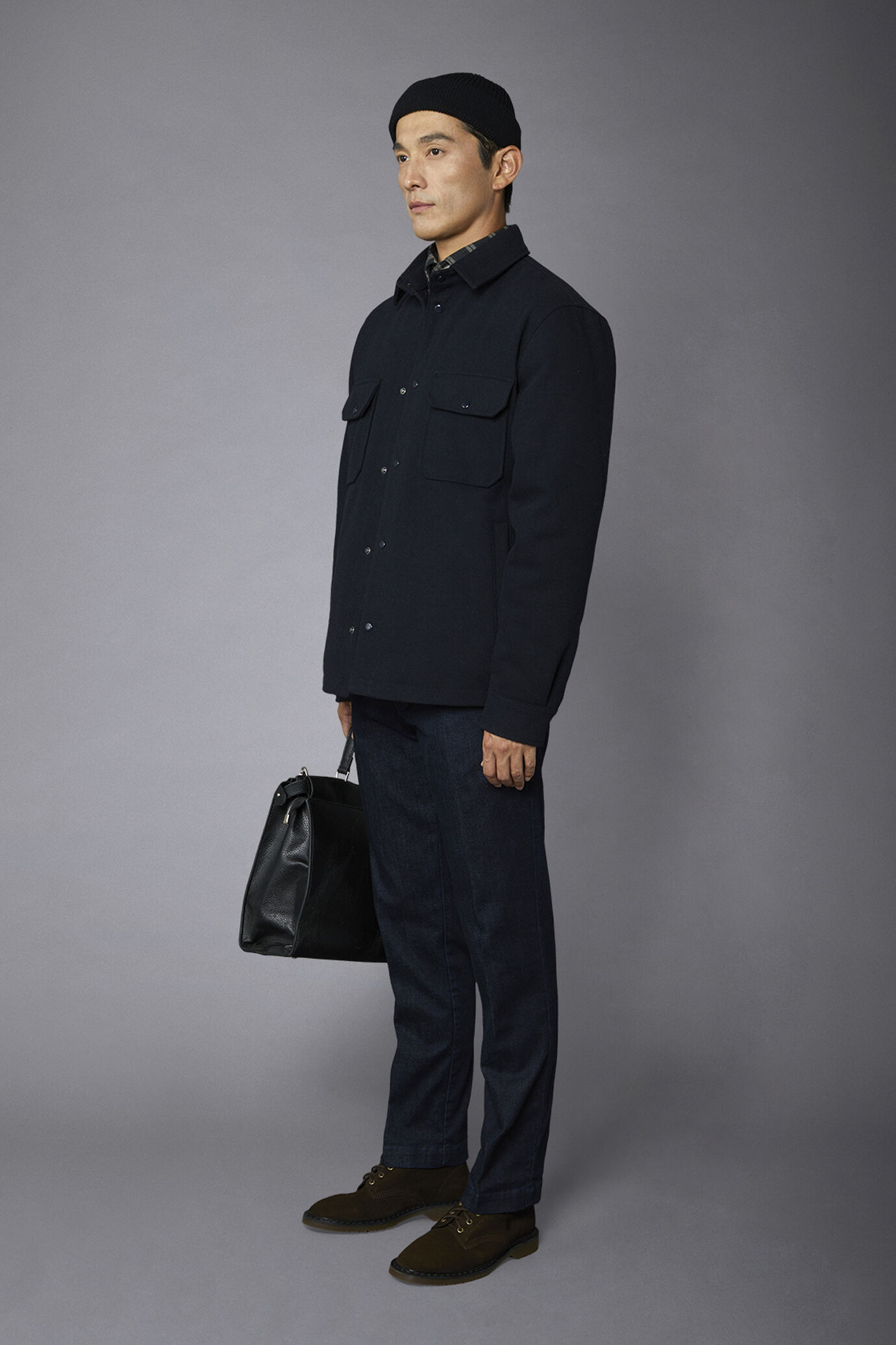 Chino-Hose aus Denim mit leichtem Stretch-Anteil und normaler Passform image number 1