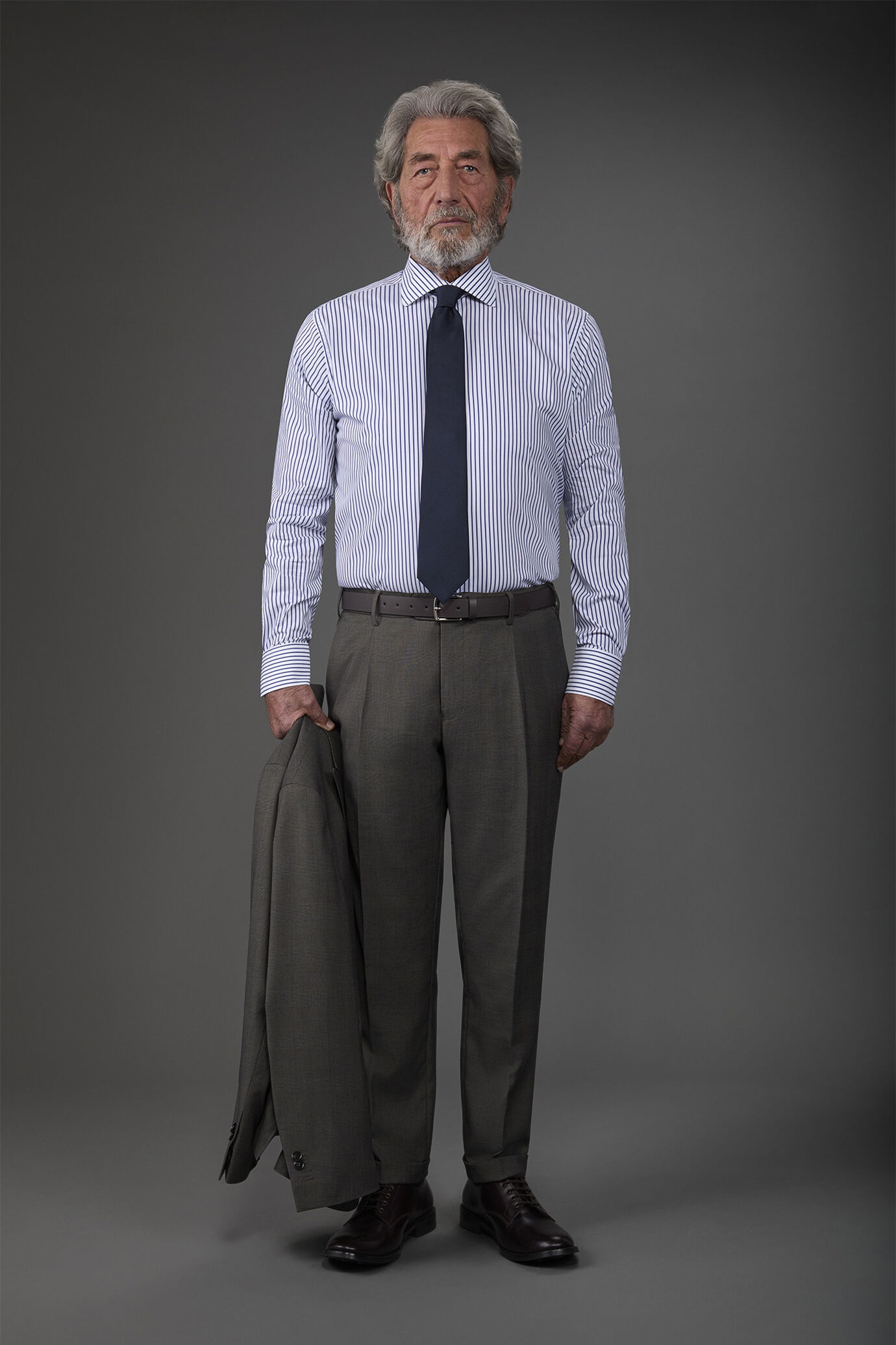 Chemise technique à rayures homme col classique adaptée aux boutons image number 2