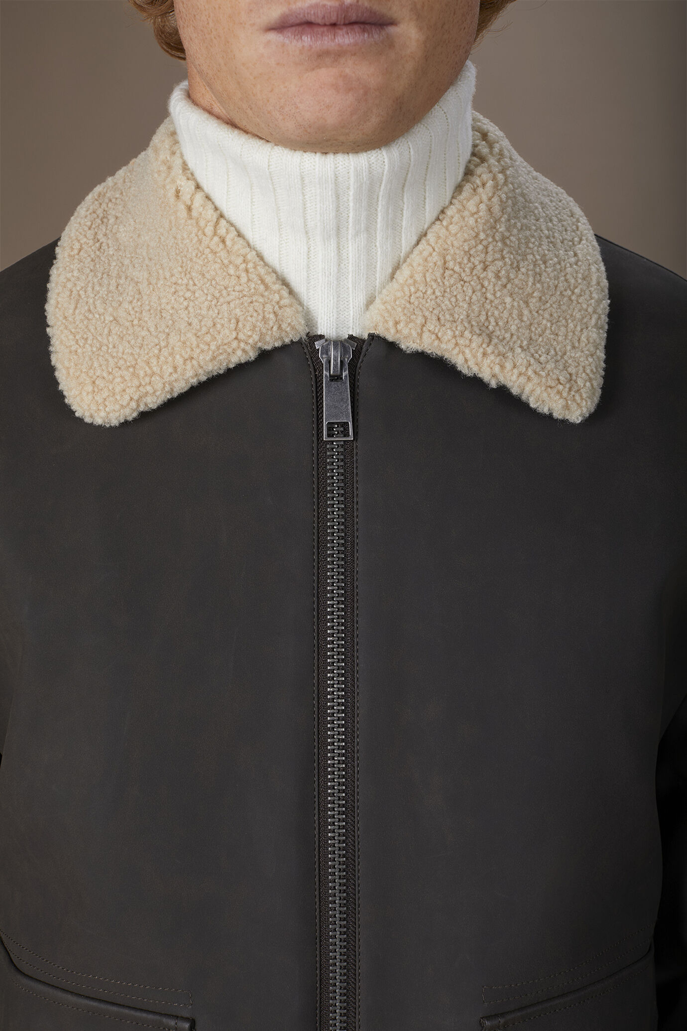 Giubbotto uomo in ecopelle imbottito regular fit image number 2