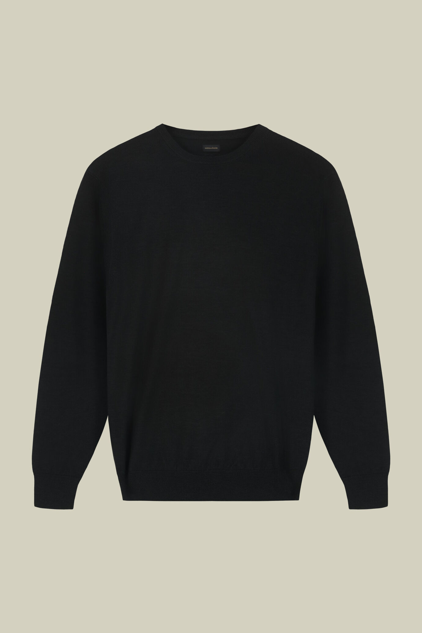 Herren-Rundhalspullover aus 100 % extrafeine Merinowolle in normaler Passform image number 4