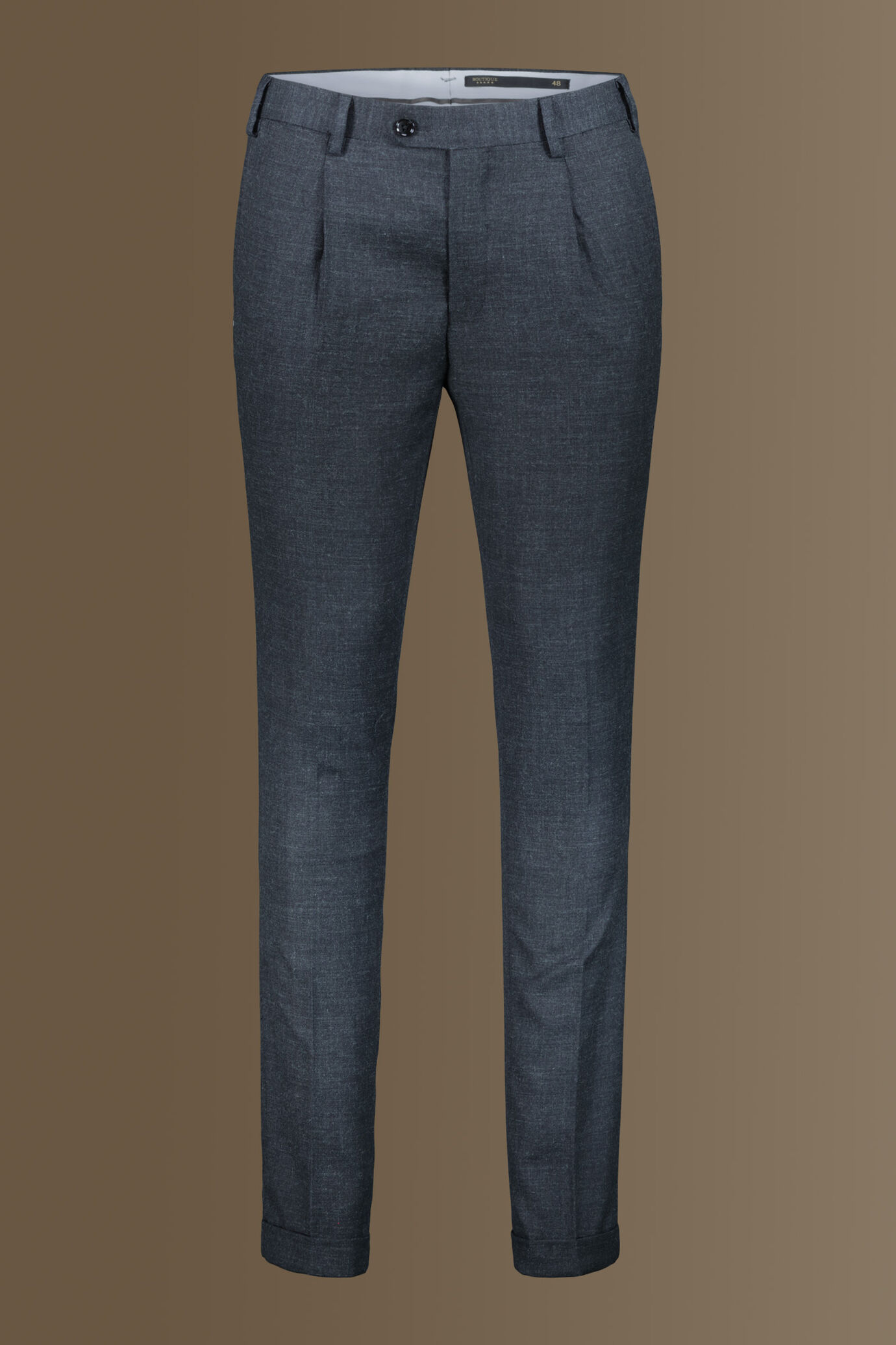 Single-breasted solid color suit with trousers with pinces image number 7