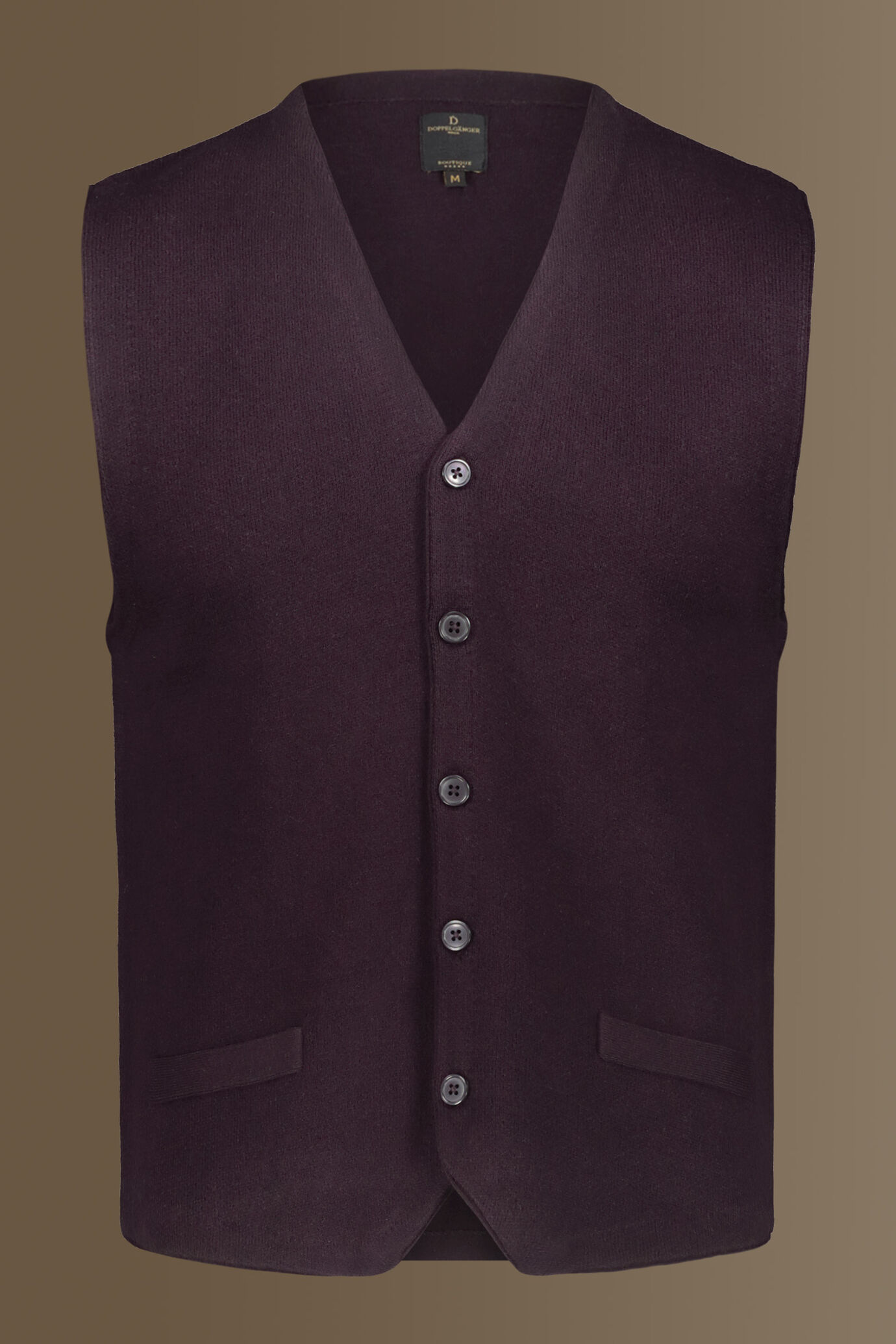 Gilet monopetto in maglia misto lana e cotone image number 3