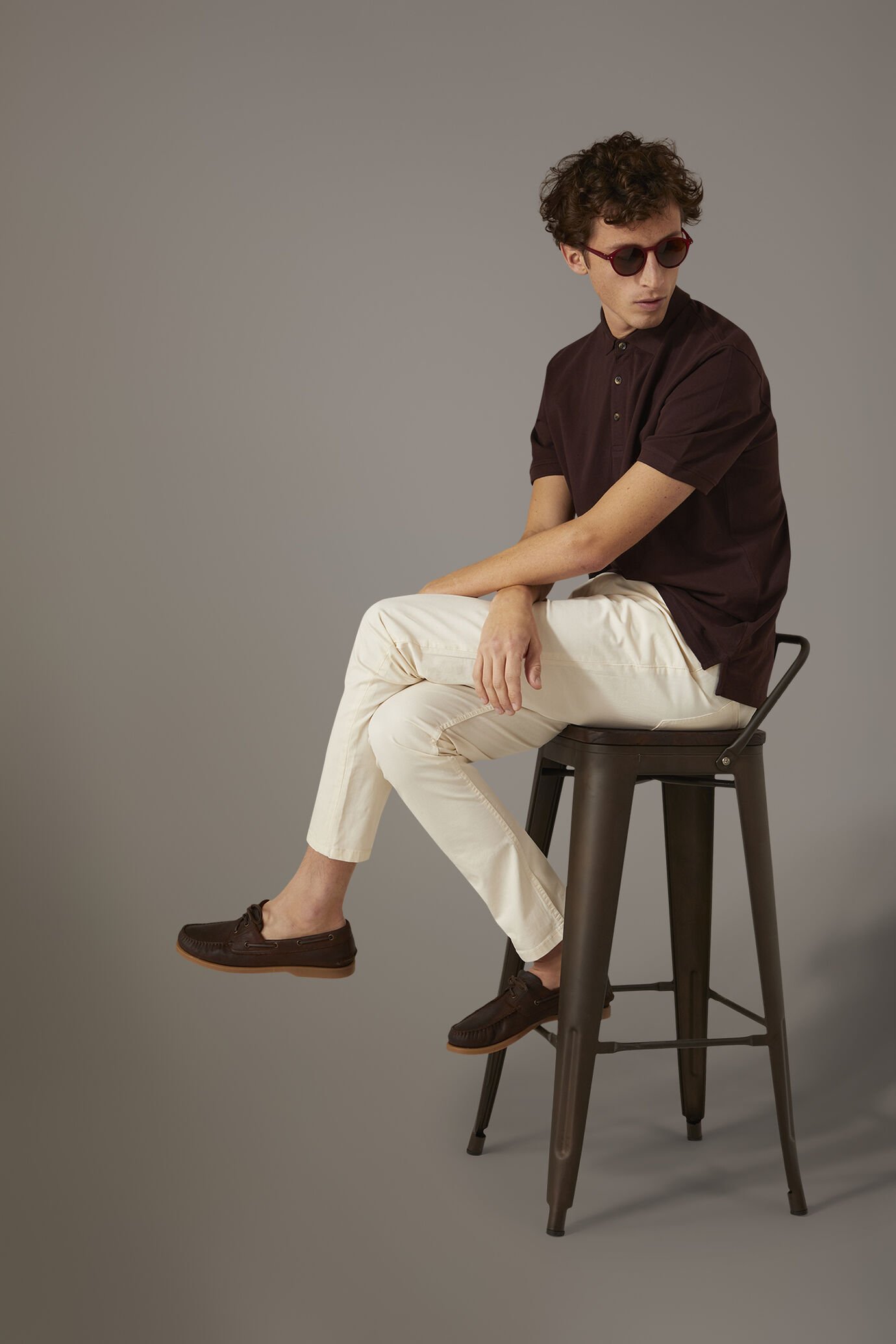 Pantalon 5 poches coupe régulière en twill