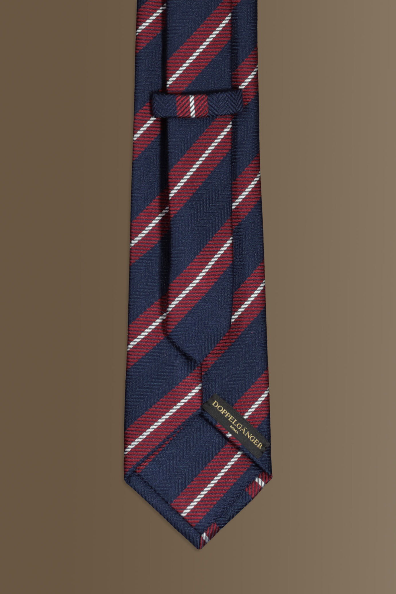 Cravatta uomo blue misto bamboo regimental image number 1