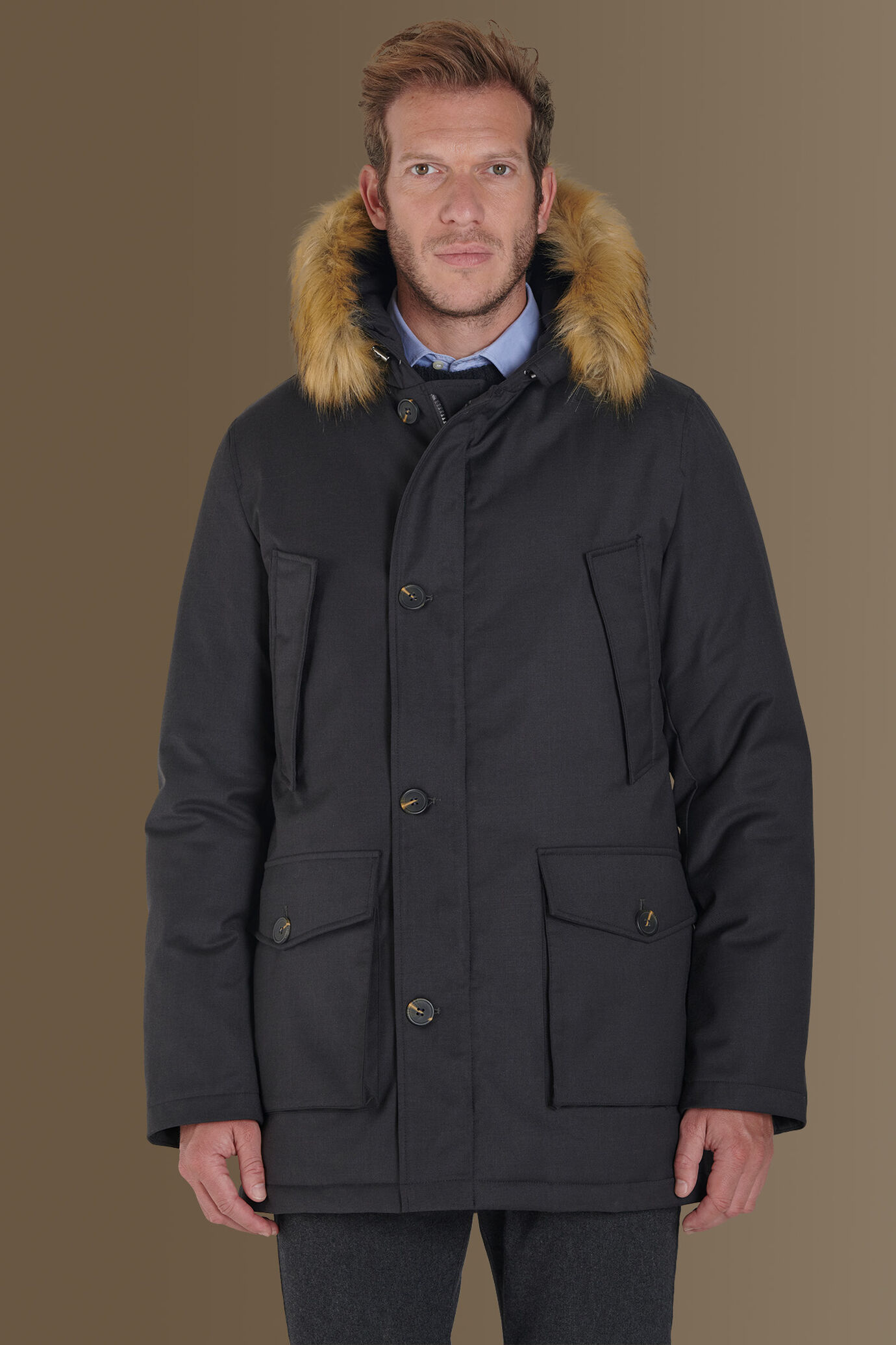 Giacca imbottita con pelliccia image number 1