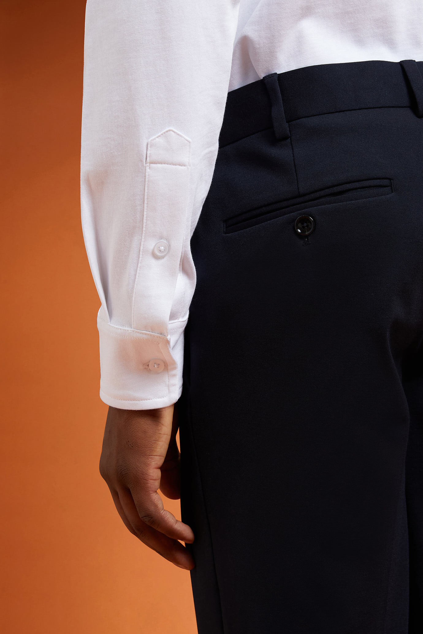 Pantalon classique pour homme en jersey, coupe classique image number 3