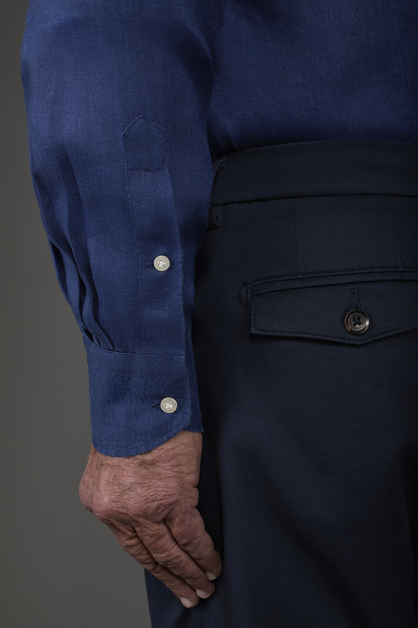 Camicia uomo casual collo classico 100% lino image number 4