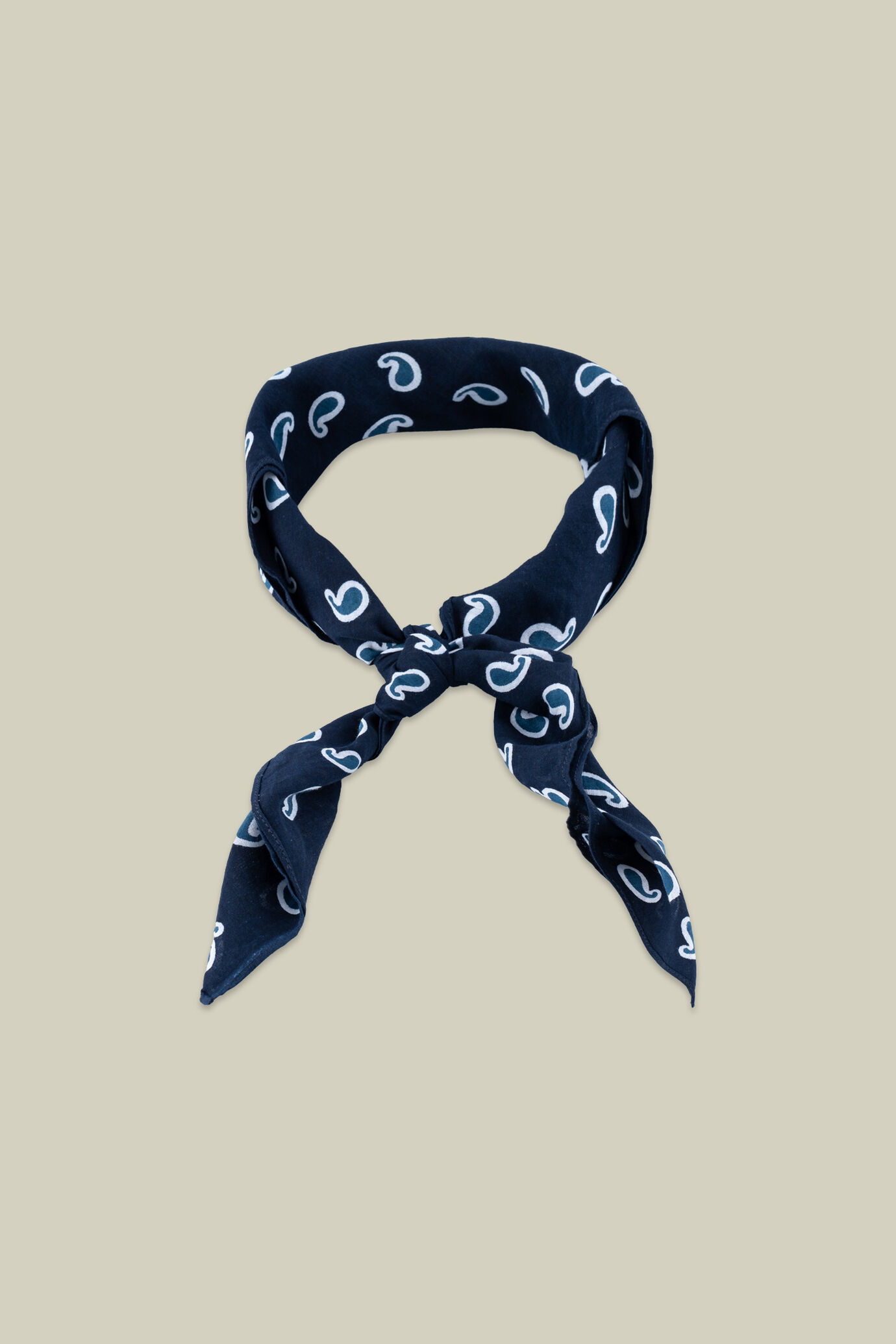 Men's scarf with macro paisley pattern image number 2
