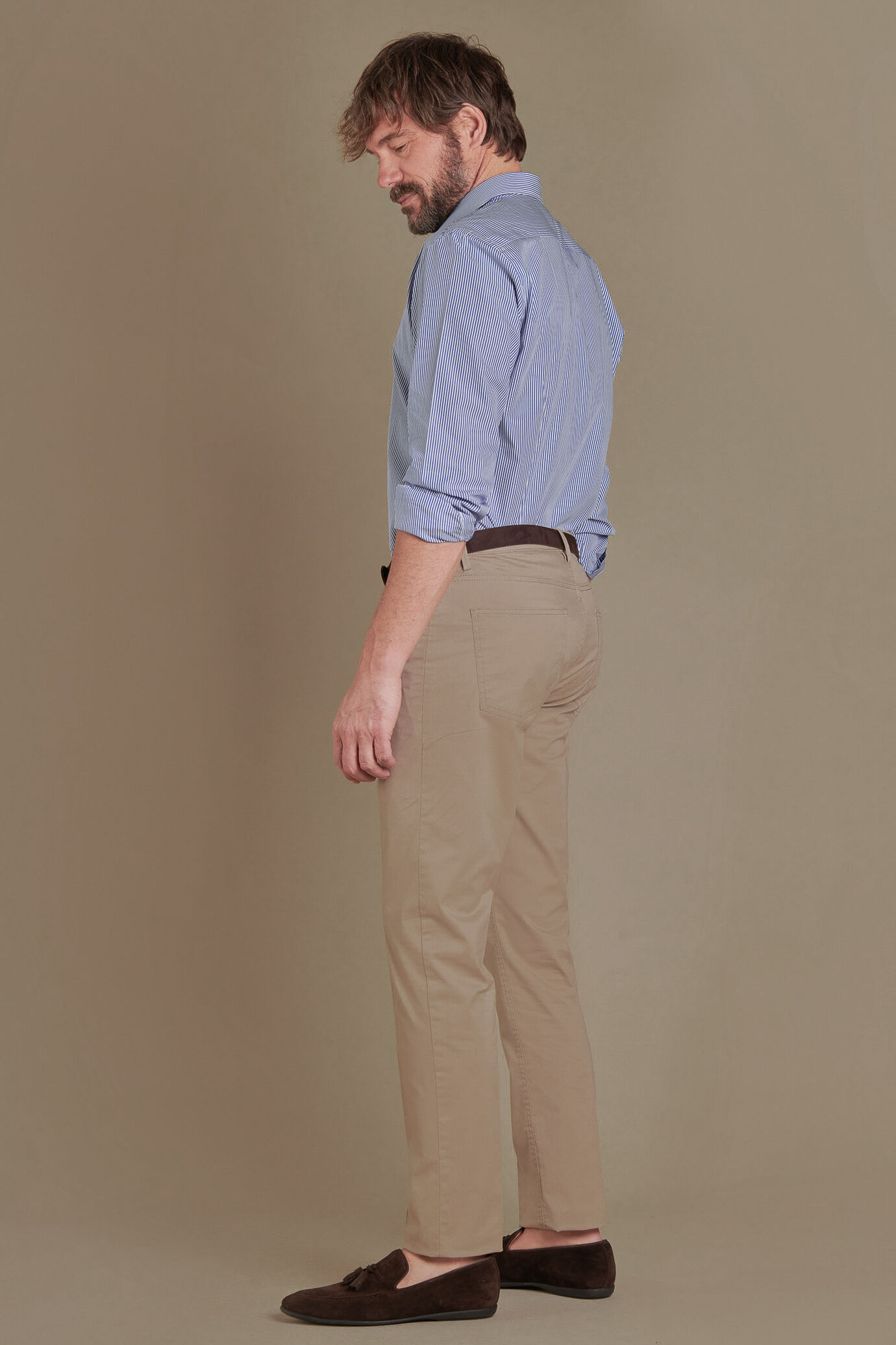 Pantalone uomo 5 tasche tinta unita image number 2