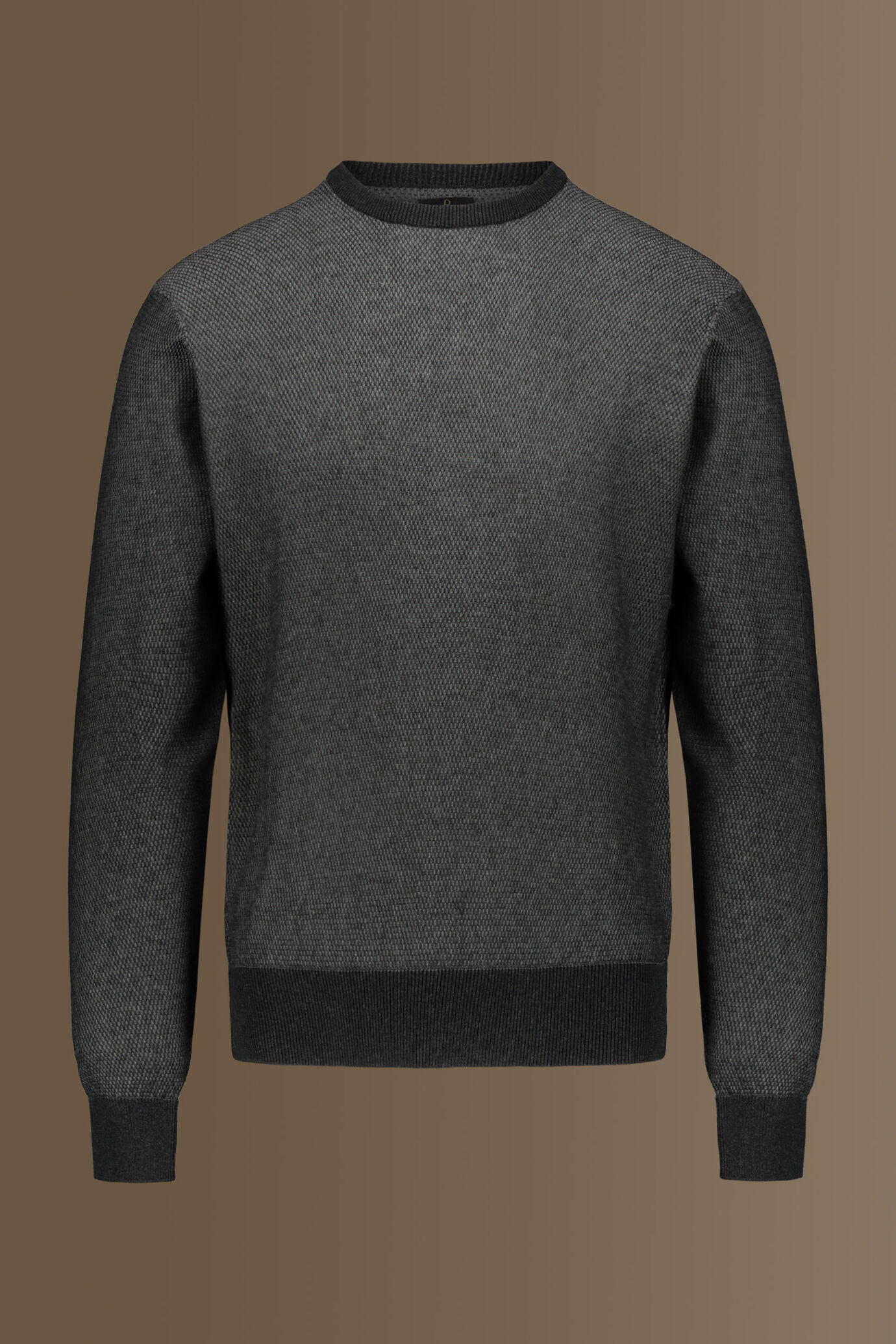 Round neck sweater seed stitch knitting image number 3