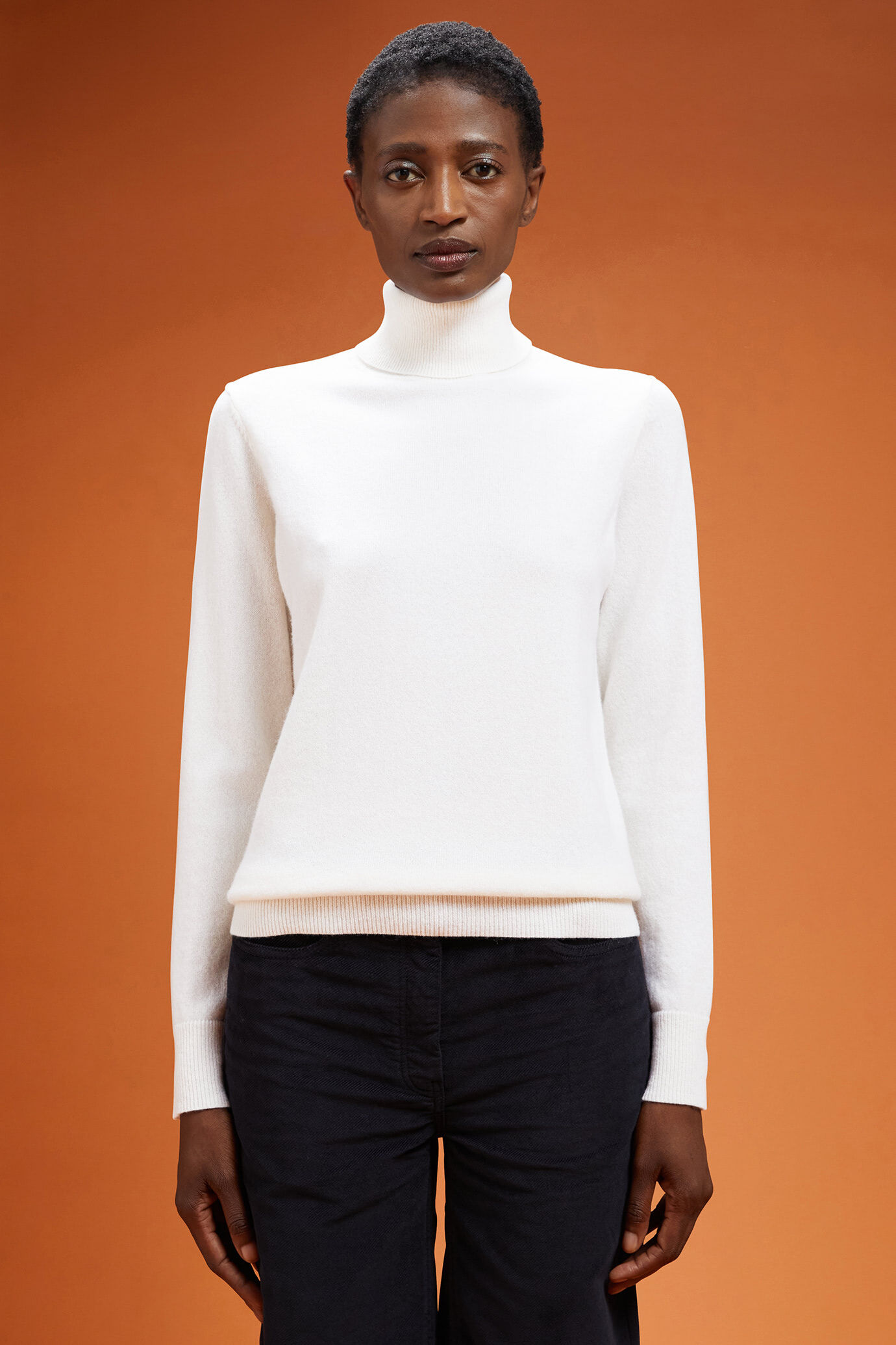 Hoch geschlossenre Damen-Pullover aus 100 % Kaschmir in normaler Passform image number 0