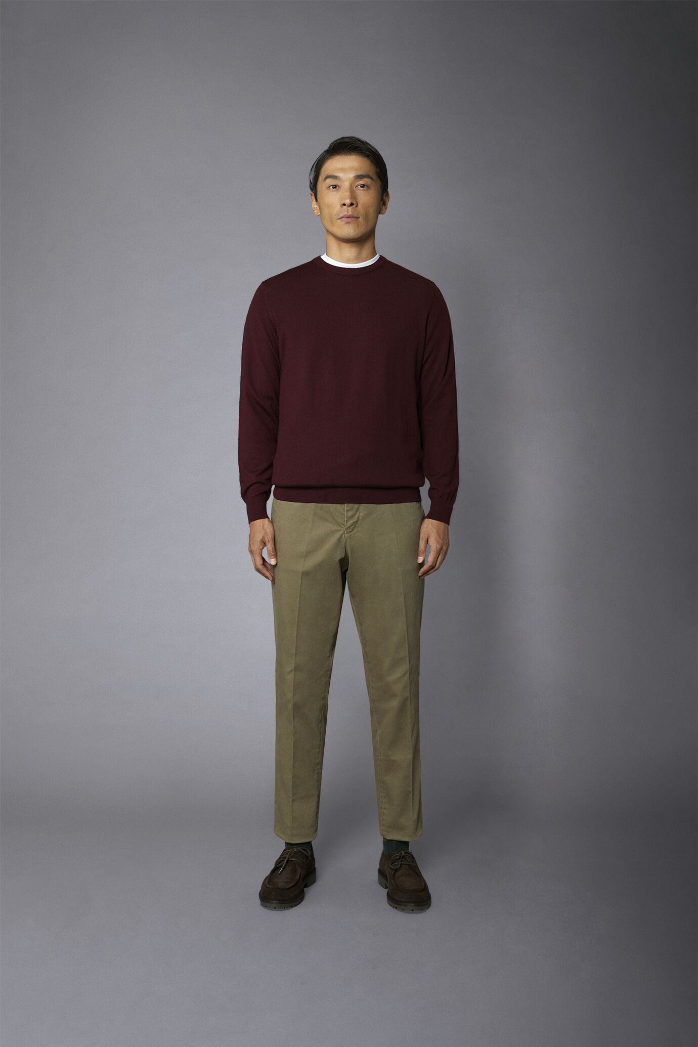 Men's chino pants twill comfort fit construction image number 2