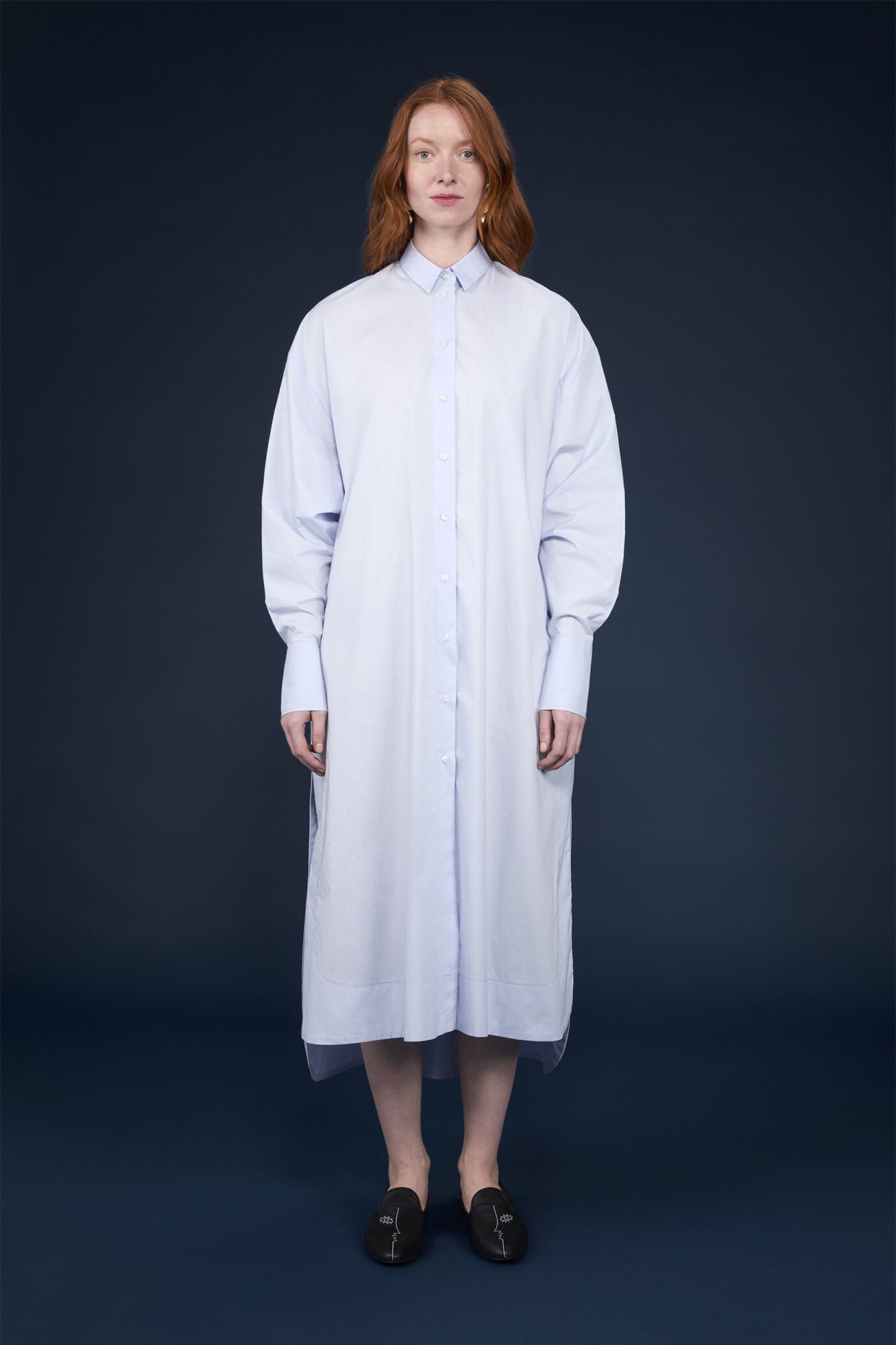Hemdblusenkleid für Damen mit Seitenschlitzen image number 1