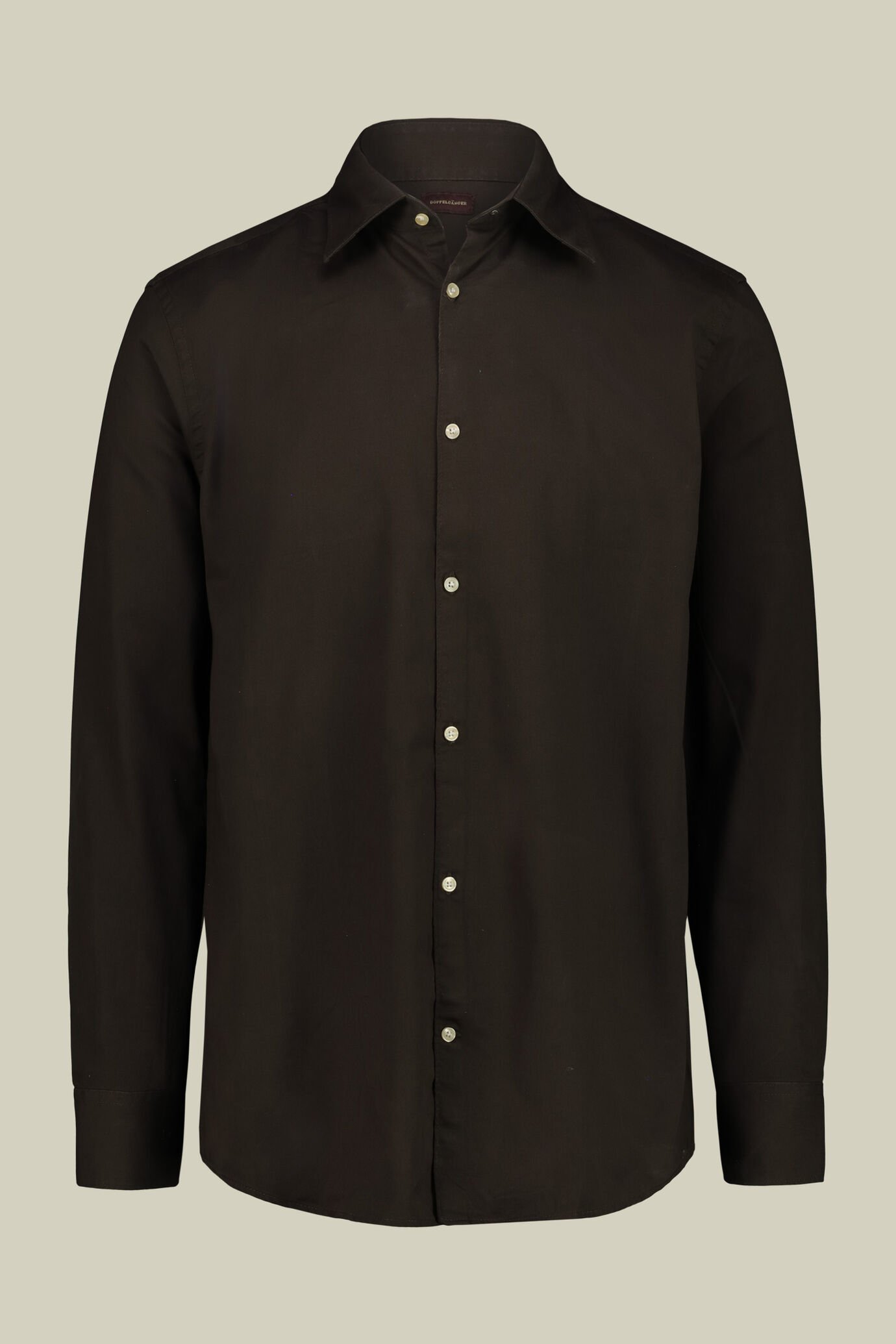 Camicia uomo casual collo classico 100% cotone tessuto gabardine comfort fit