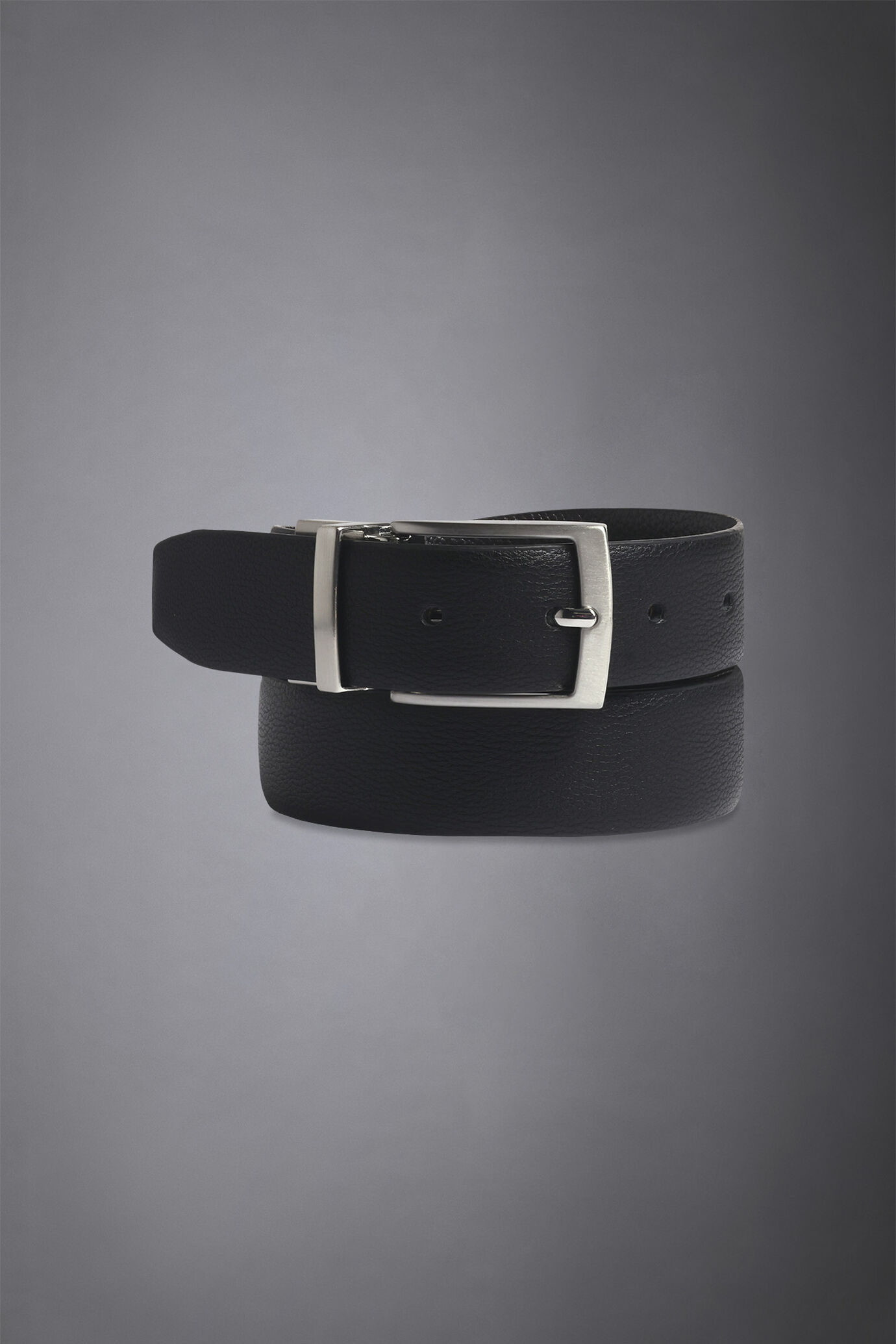 Men's reversible belt with leather effect image number 1