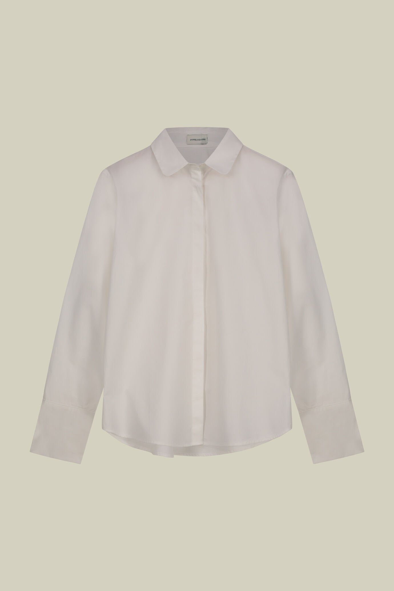 Camicia donna classica con collo bebé tinta unita image number 5