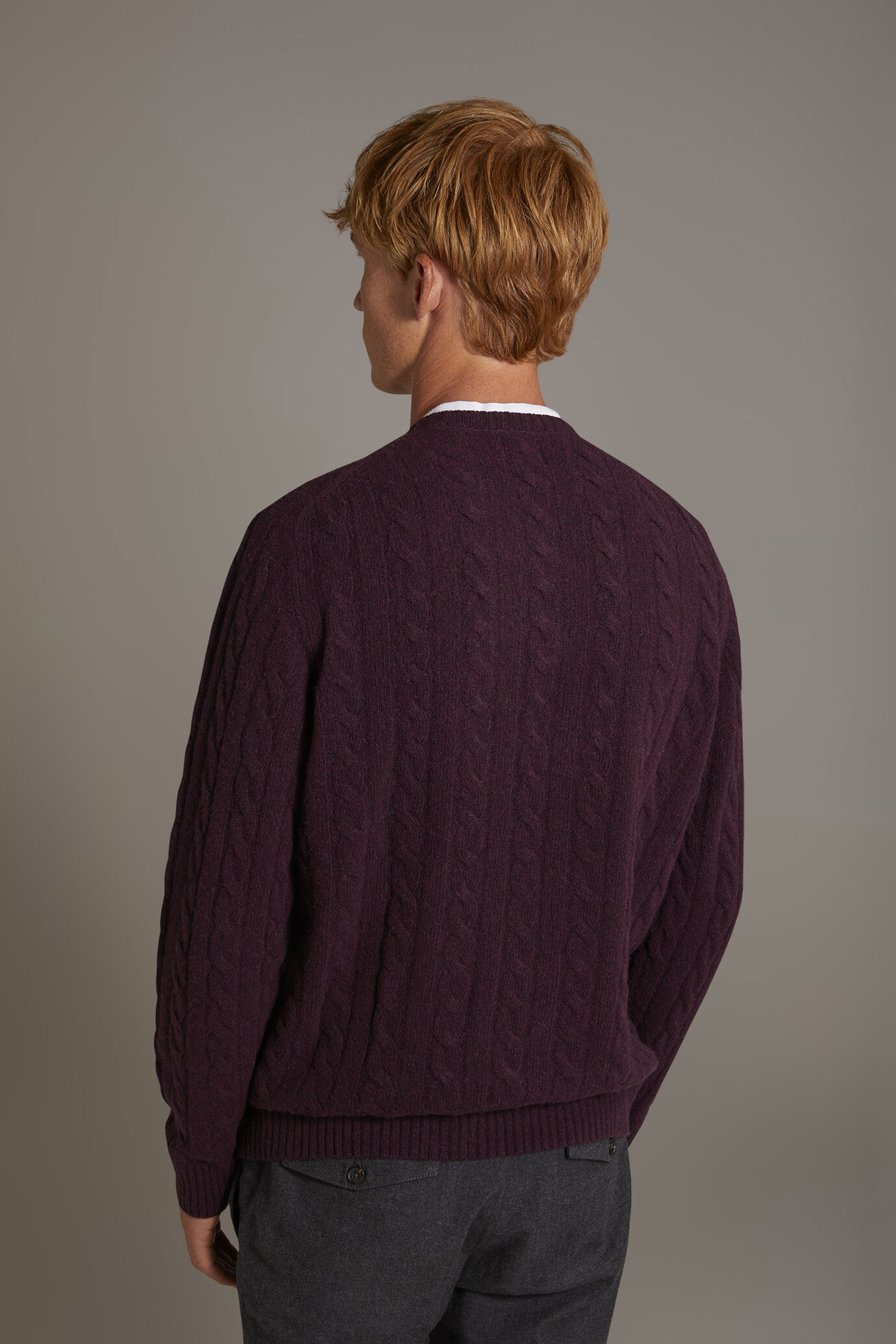 Maglia girocollo in misto lana lambswool image number 3