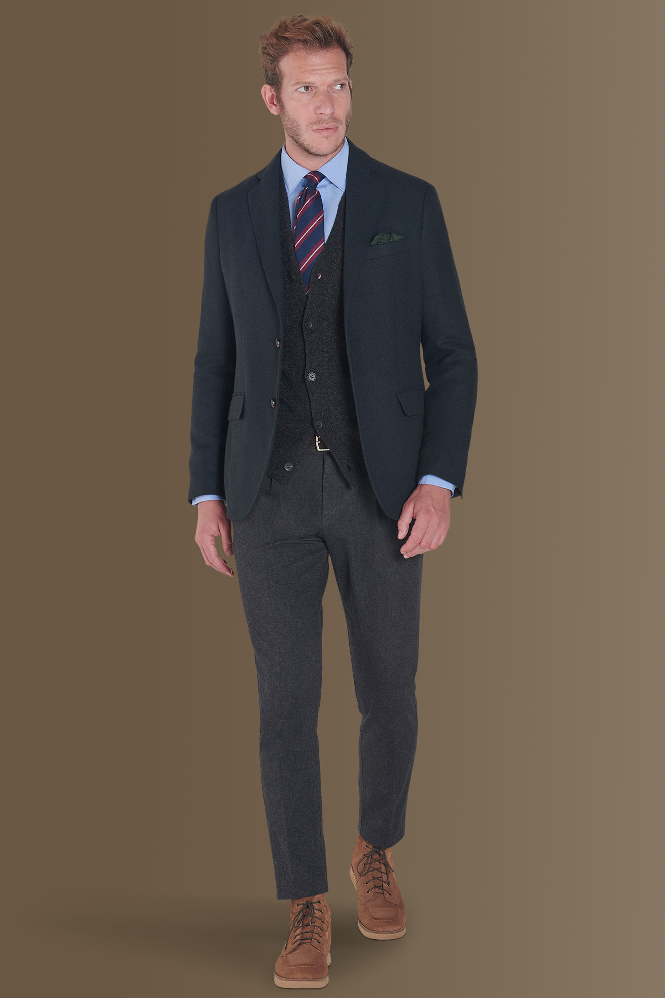Giacca monopetto in tweed