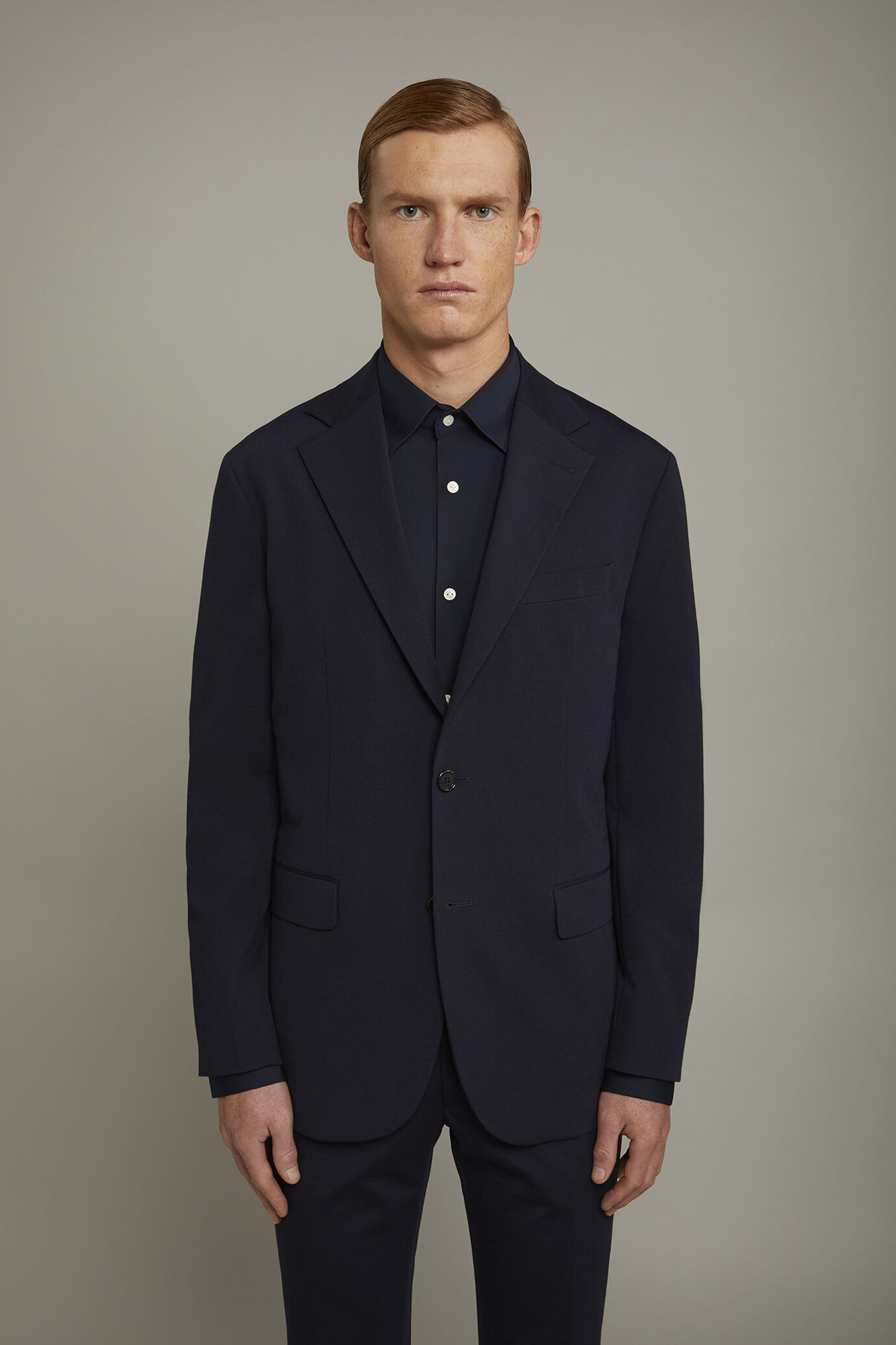 Giacca uomo monopetto in jersey sfoderata regular fit image number 2