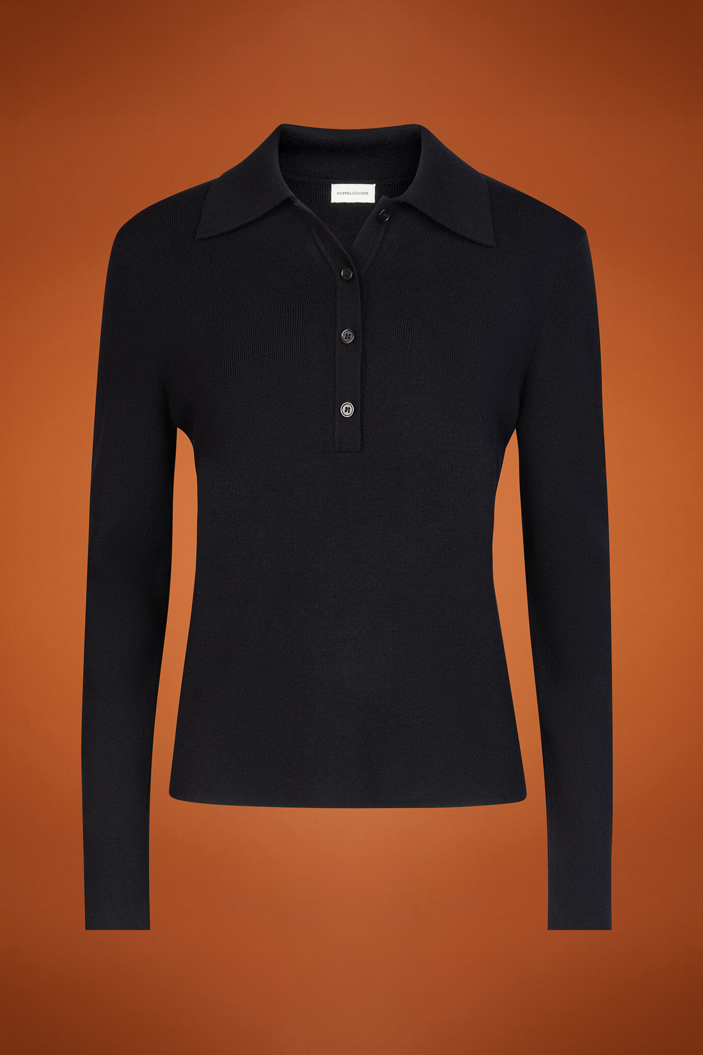 Polo donna a manica lunga regular fit image number 5