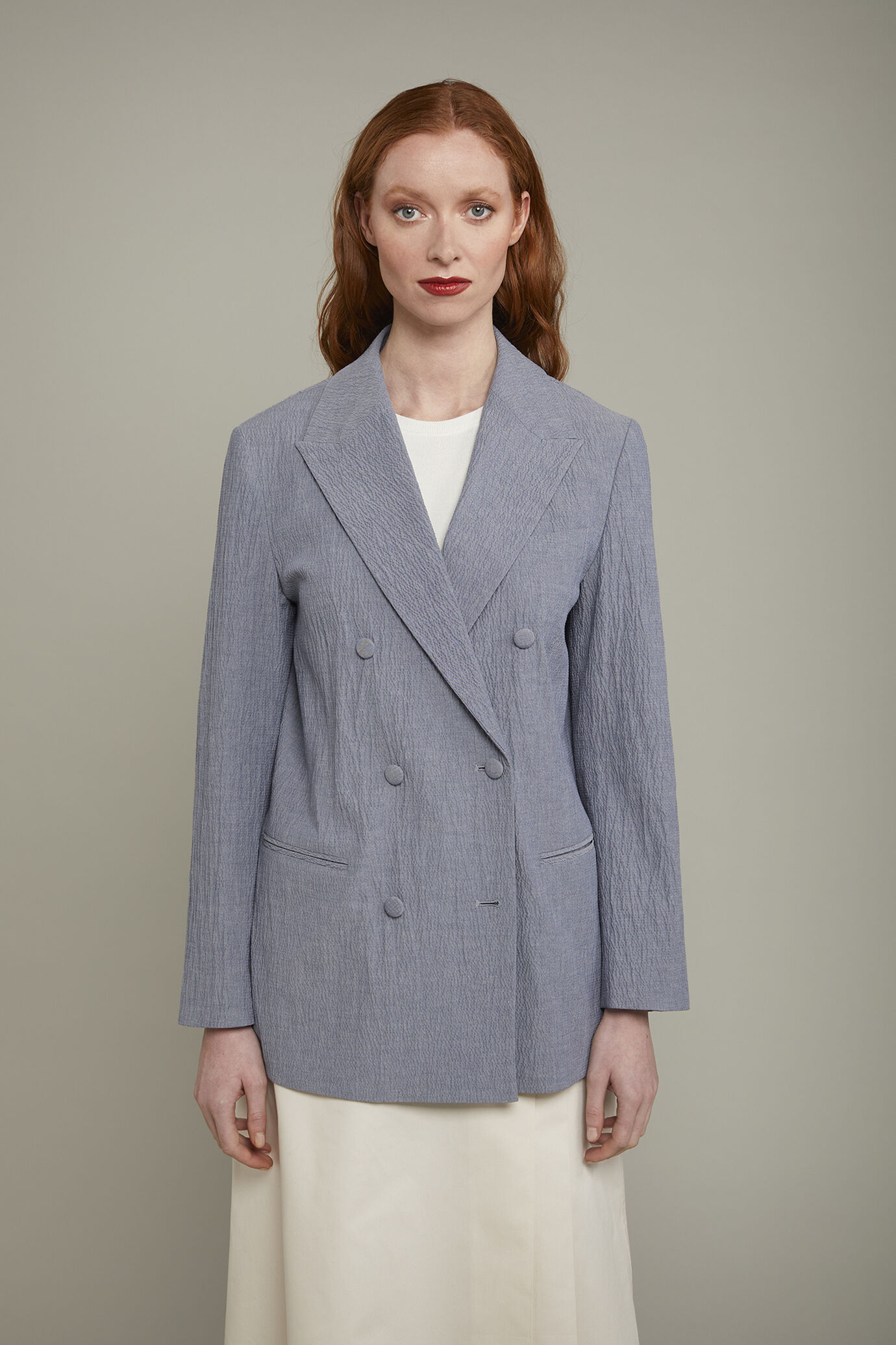 Zweireihiger Damenblazer in normaler Passform image number 2