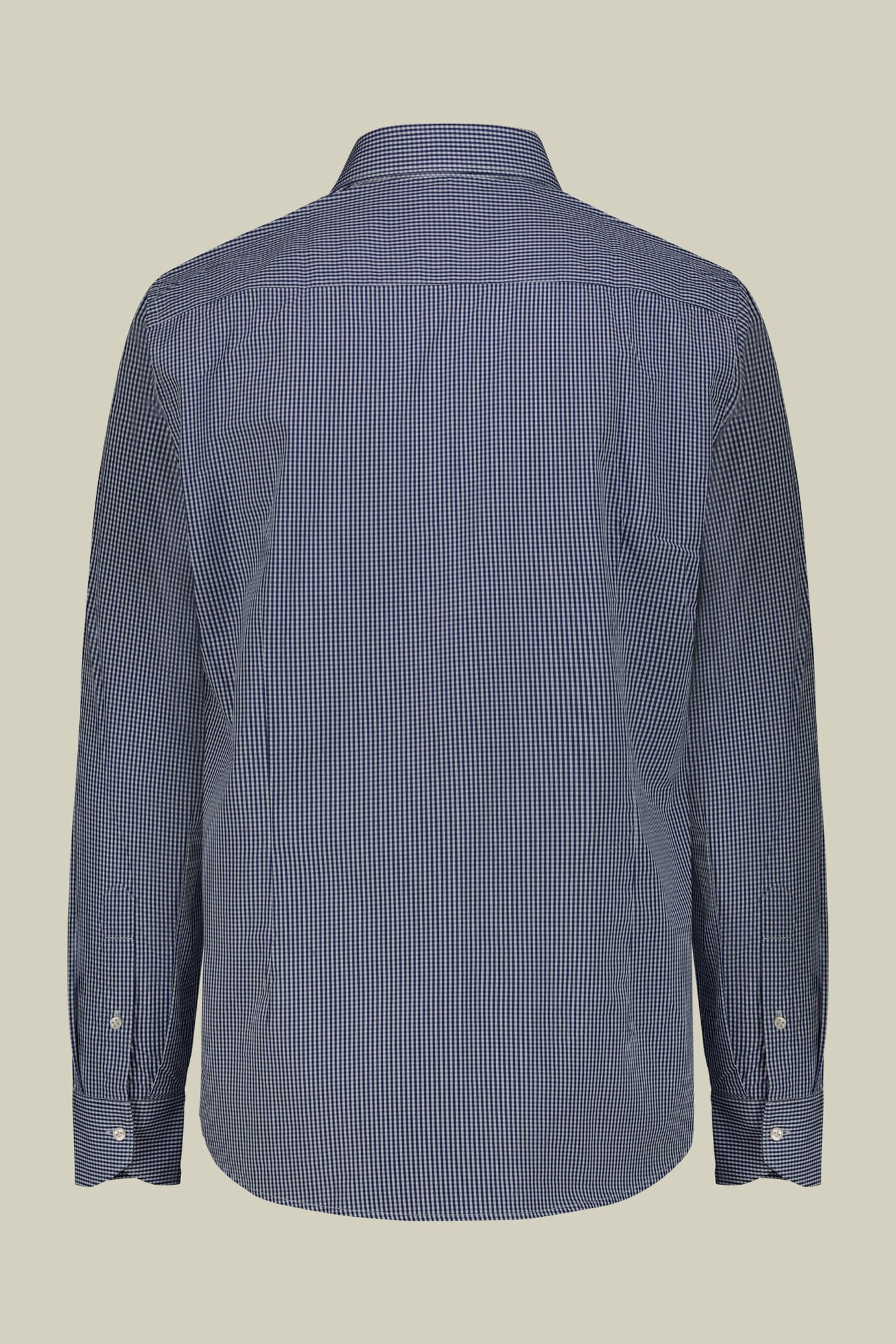 Men's shirt with classic collar in 100% cotton with gingham pattern image number 5