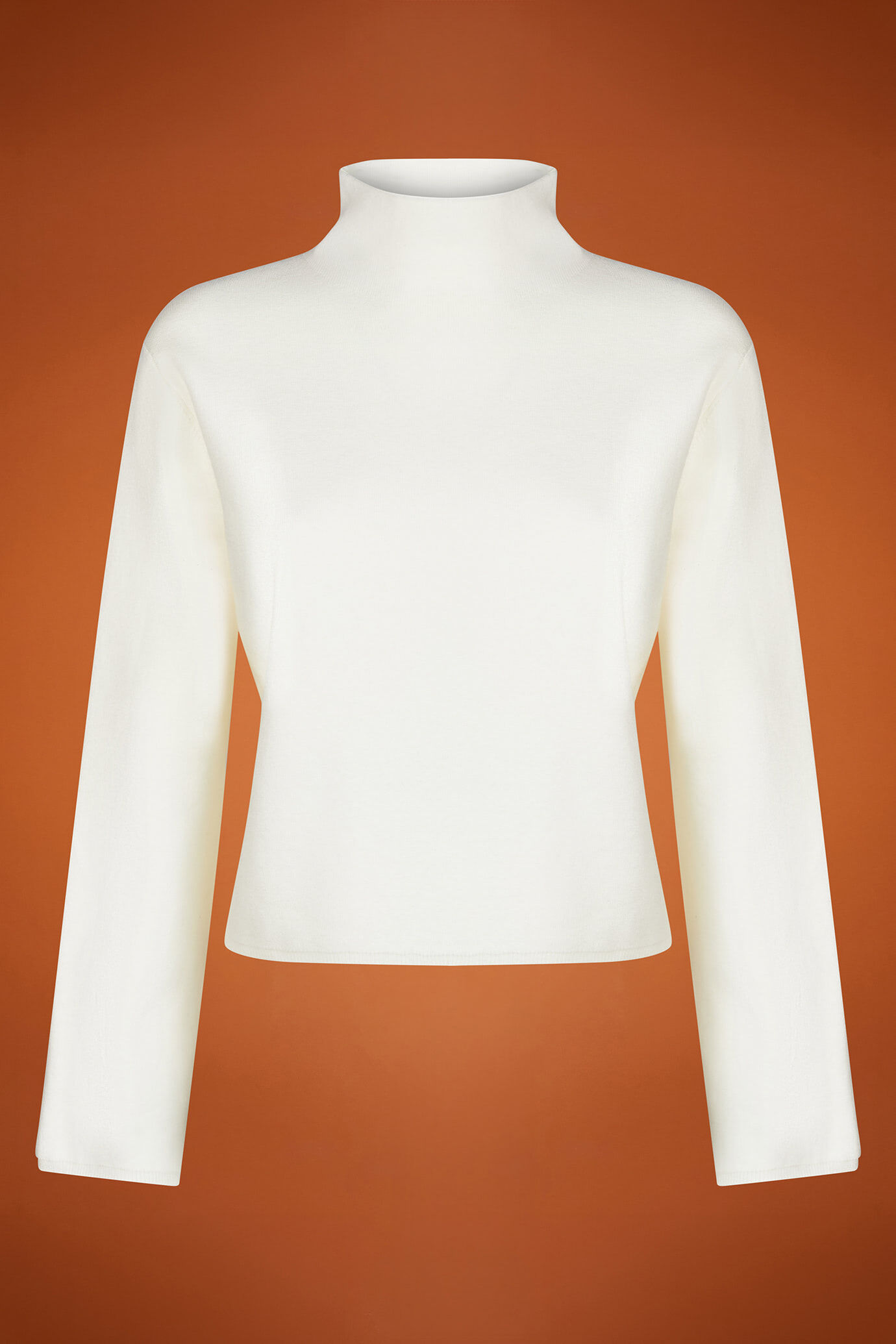 Maglia donna a manica lunga con collo a vulcano regular fit image number 4