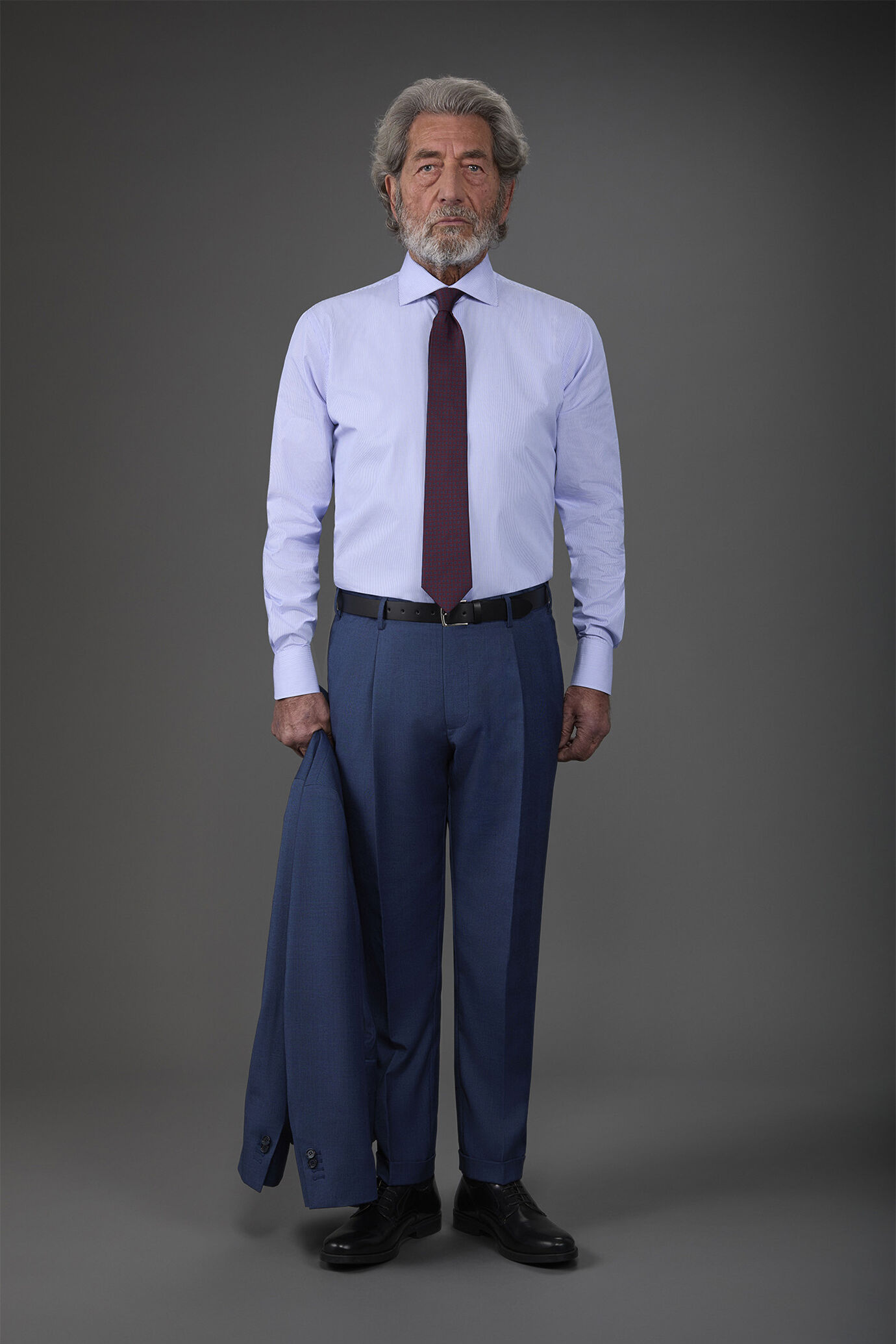 Gestreiftes Herrenhemd klassischer Kragen 100% Baumwolle image number 2