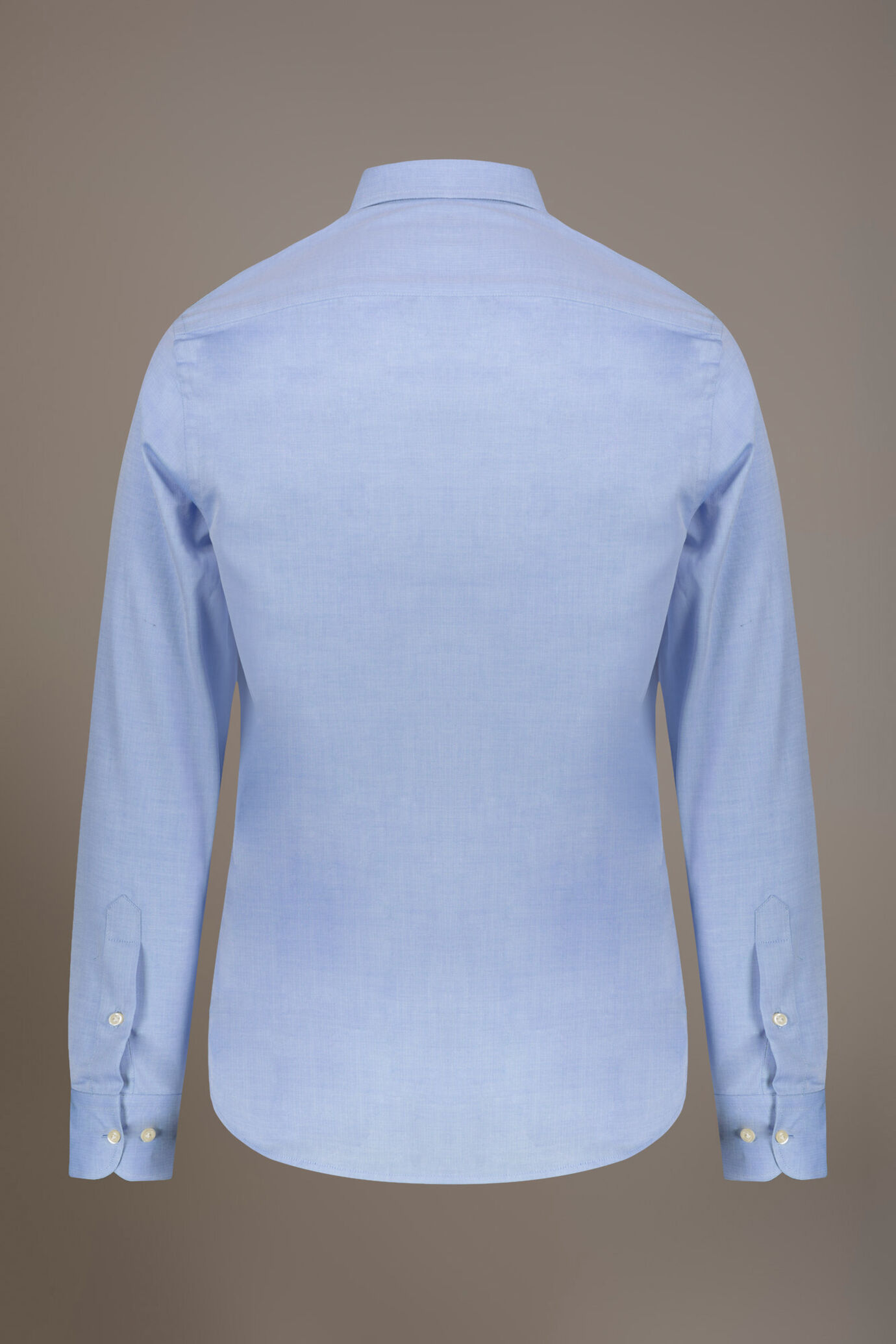 Camicia classica collo francese classic fit tessuto spigato image number 4