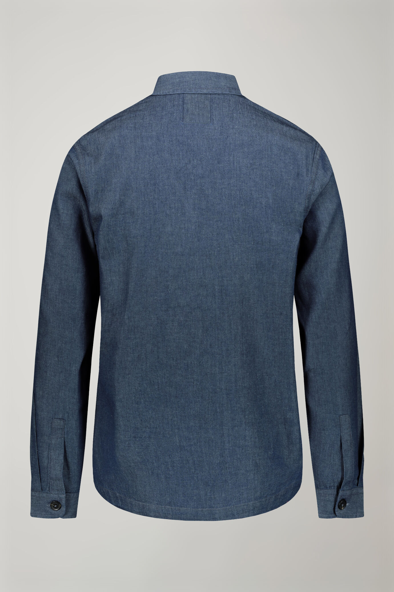 Twill stretch overshirt french collar image number 1