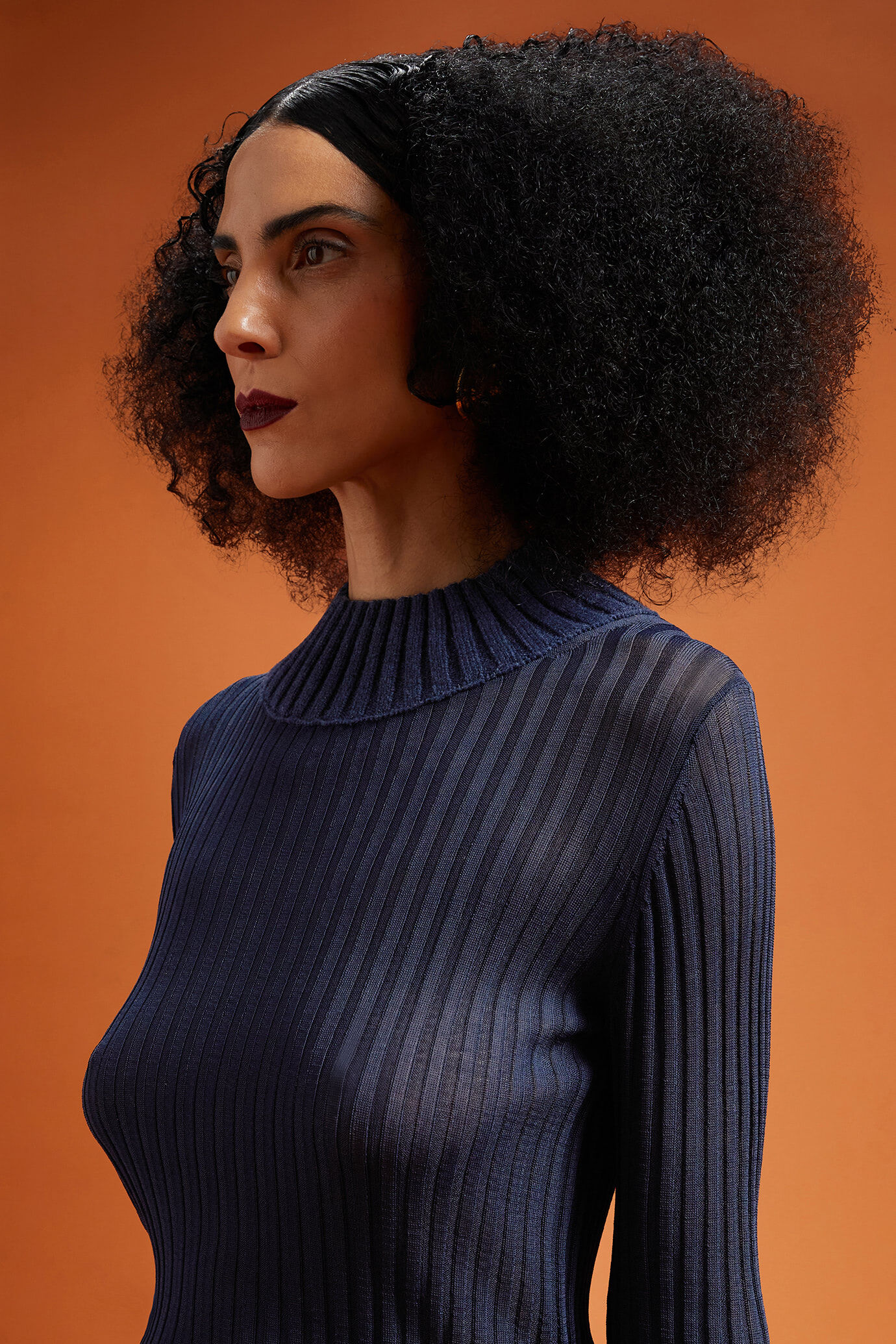 Damen-Pullover mit hohem Kragen in normaler Passform image number 4