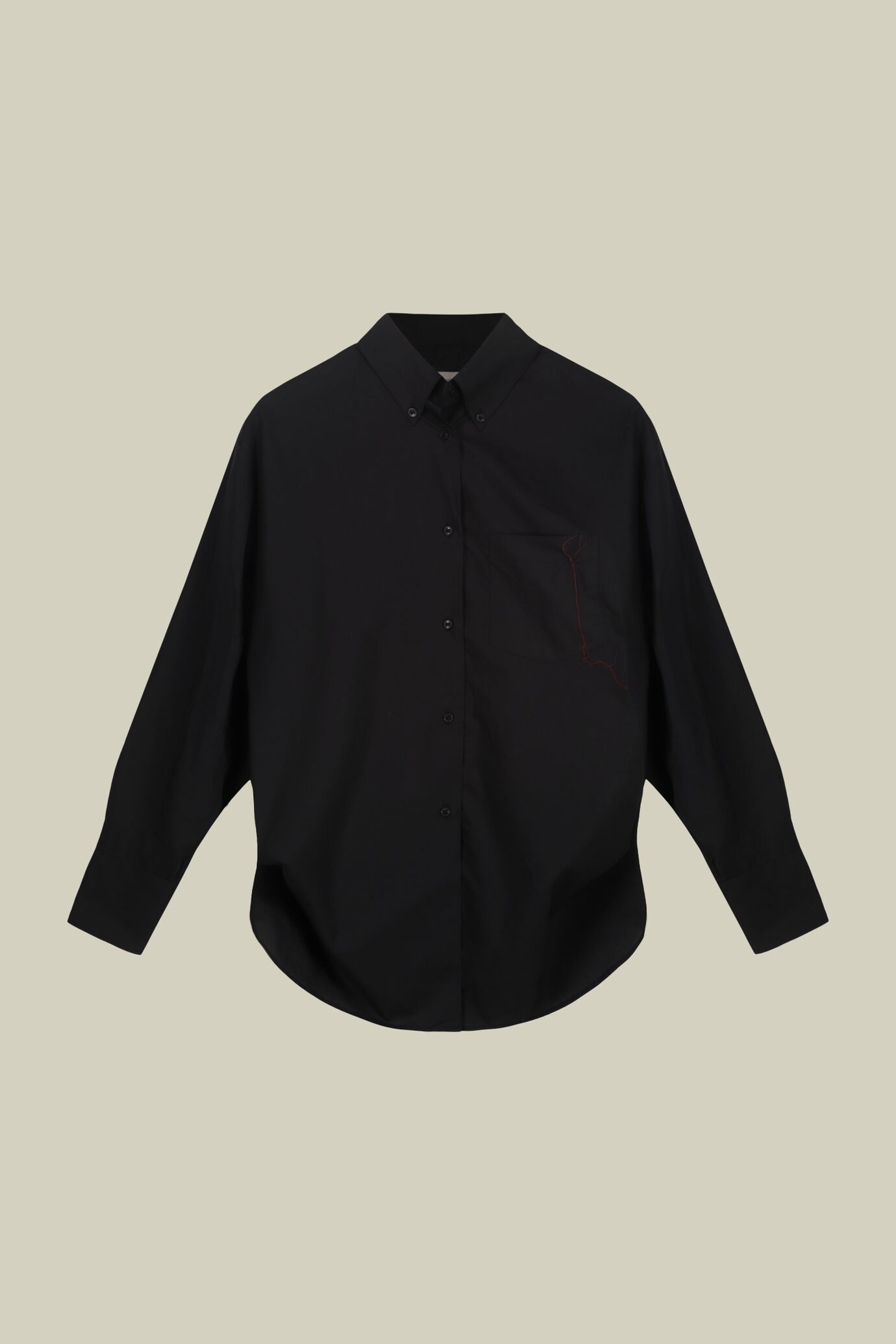 Chemise déstructurée pour femme à col italien en 100 % coton image number 5