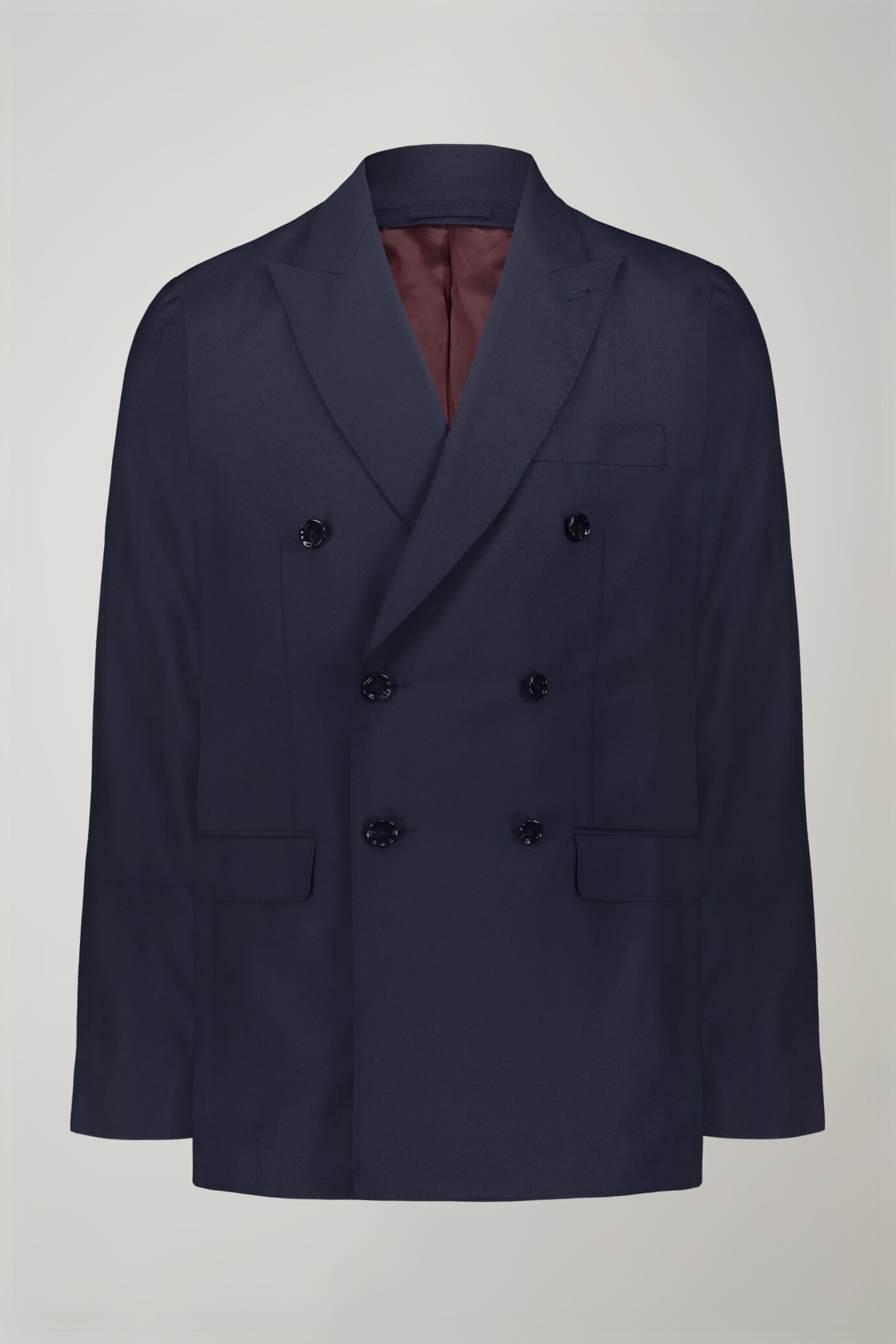 Zweireihiger Herrenanzug Wool Blend, bestehend aus einer klassischen Hose mit einem Abnäher und einem ungefütterten Zweireiher-Sakko mit spitzem Revers in normaler Passform image number 4