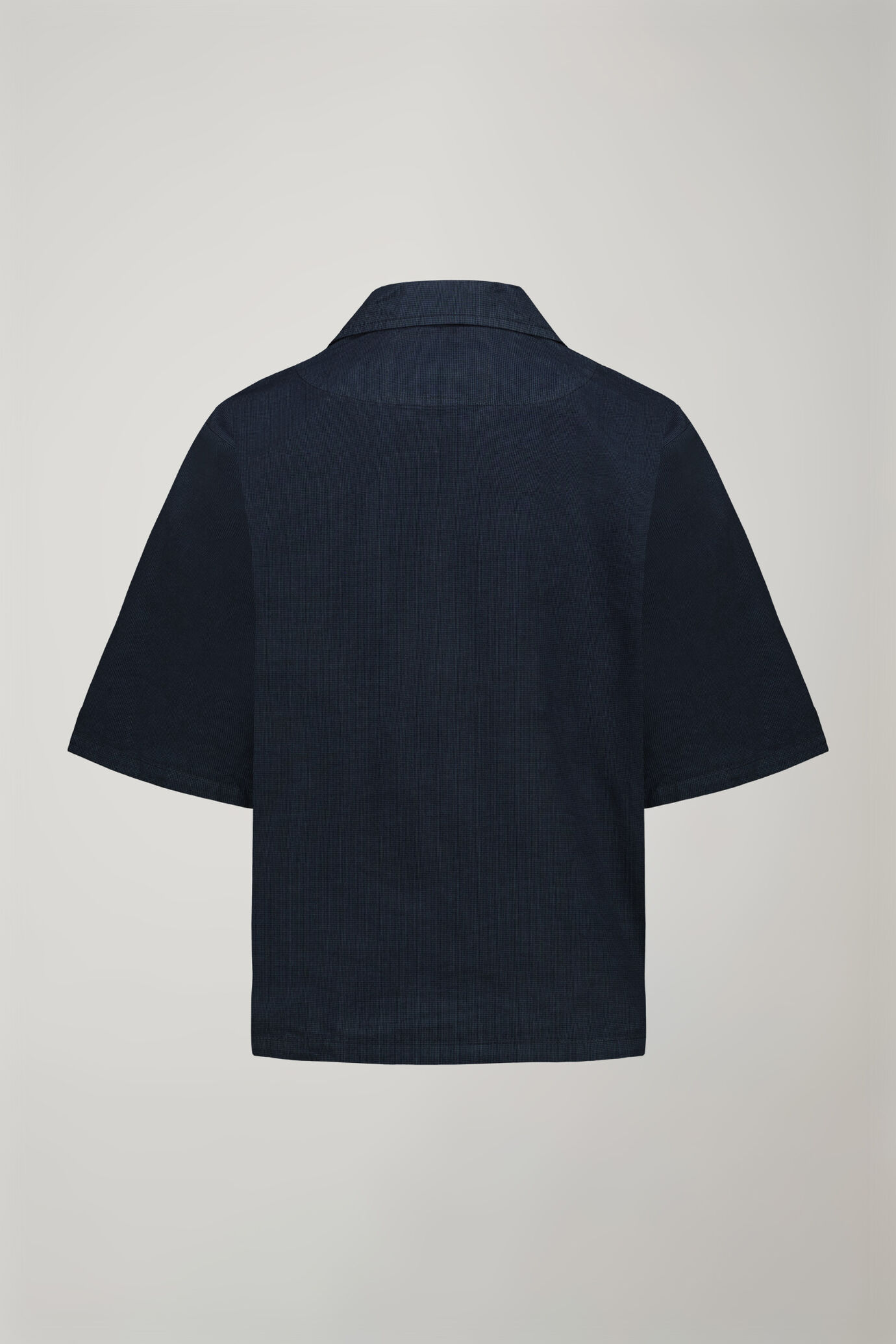 Giacca donna 100% cotone con collo camicia fantasia microcheck regular fit image number 5