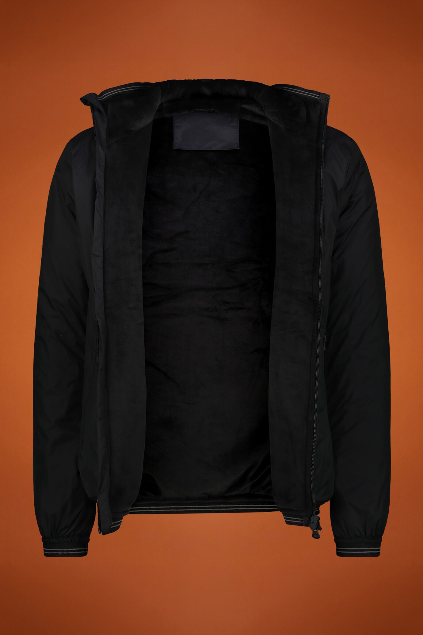 Men's Technical Jacket with Hood and Inner Lining image number 2