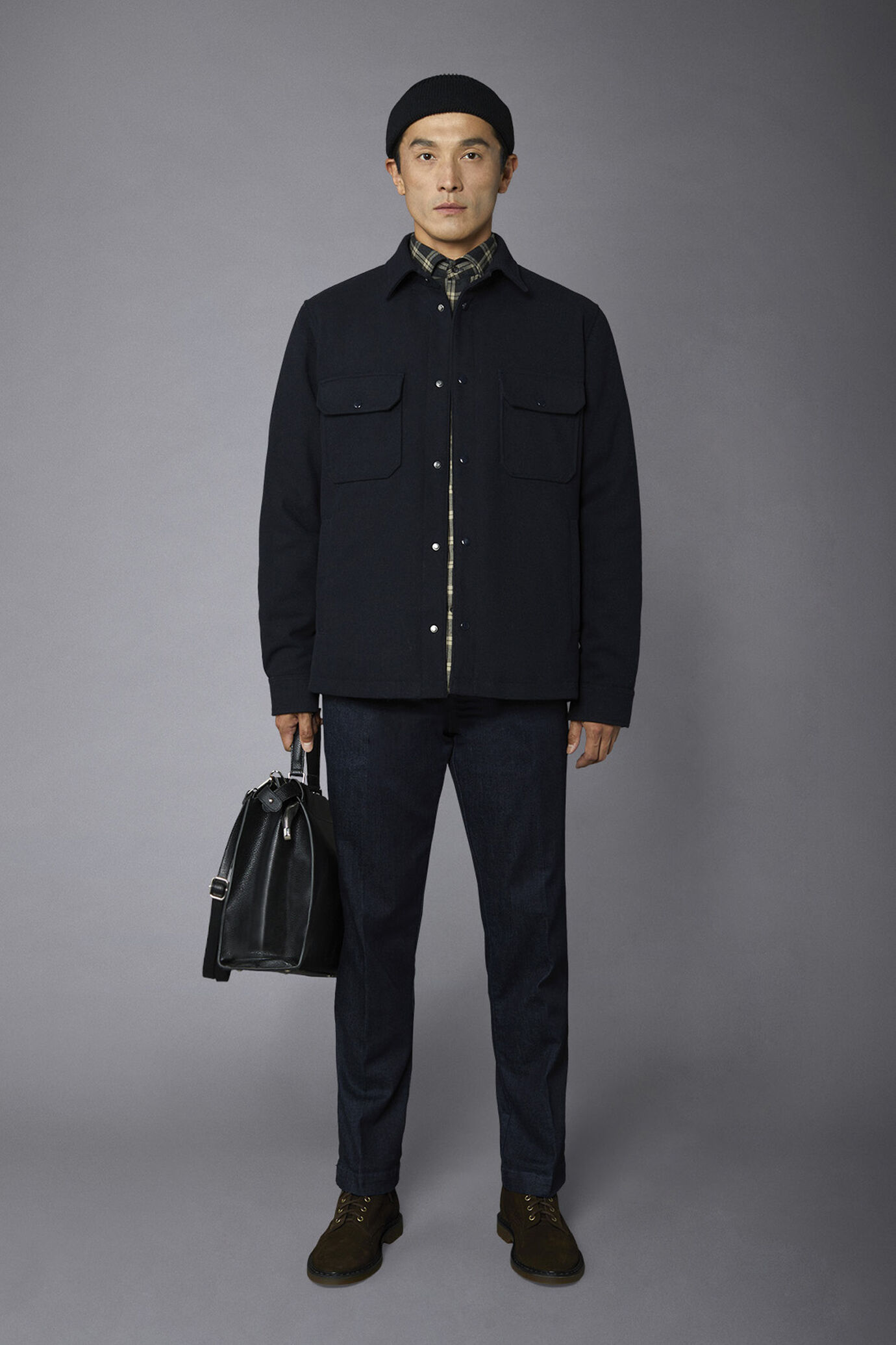 Chino-Hose aus Denim mit leichtem Stretch-Anteil und normaler Passform image number 0