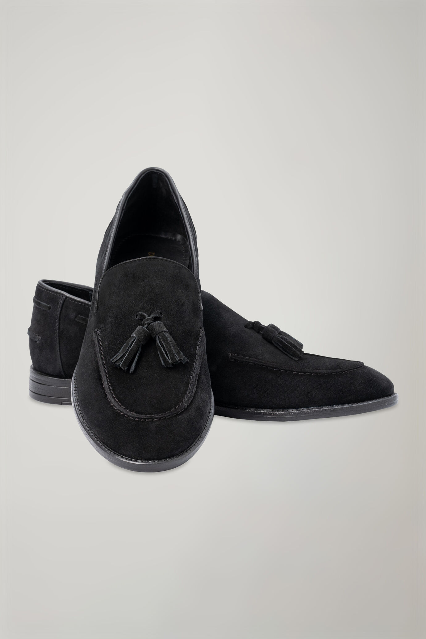 DONNA MOU CIABATTA BOUNCE IN PELLE SCAMOSCIATA NERA CON LOGO IN METALLO